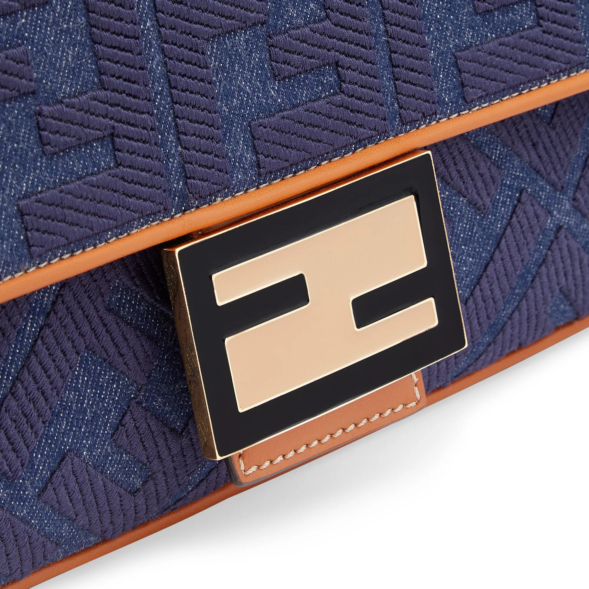 Women's Baguette Large - Blue + Cuoio + Soft Gold - Image 5