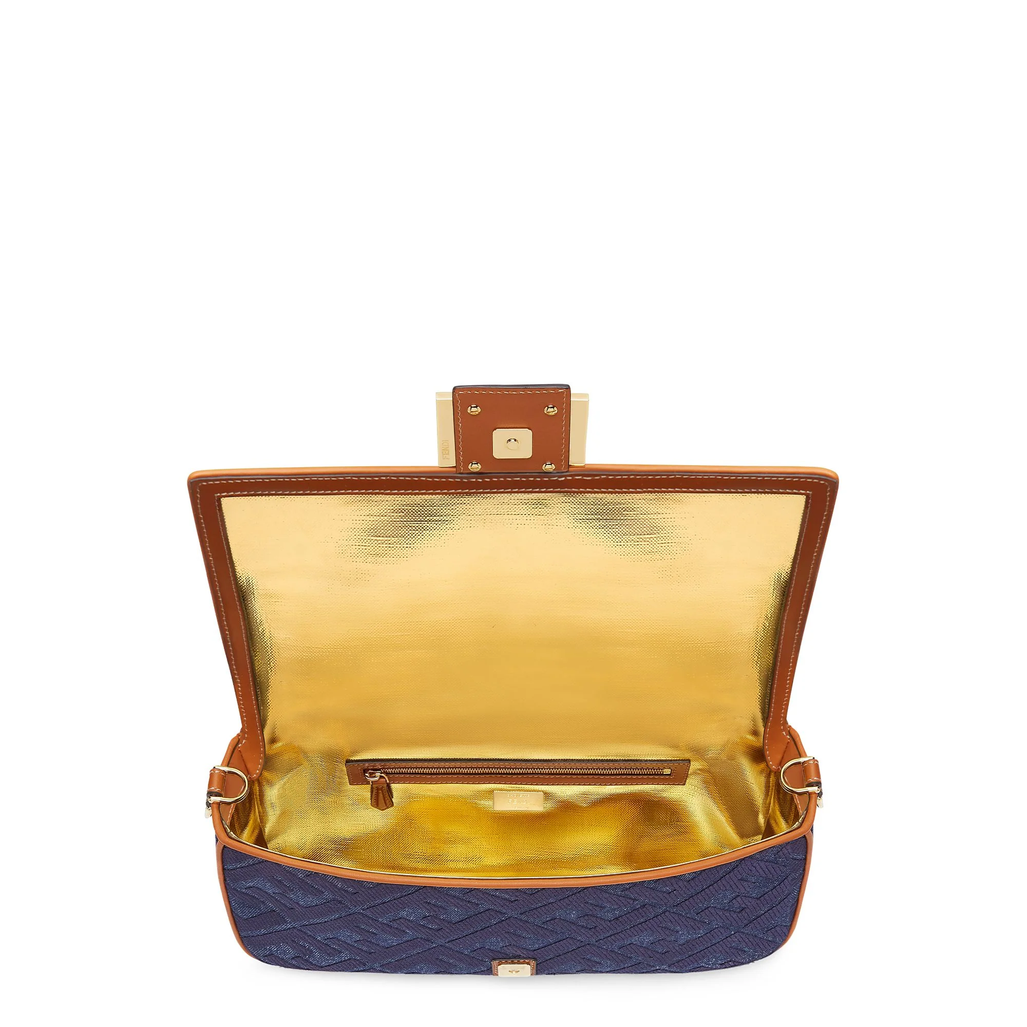 Women's Baguette Large - Blue + Cuoio + Soft Gold - Image 4