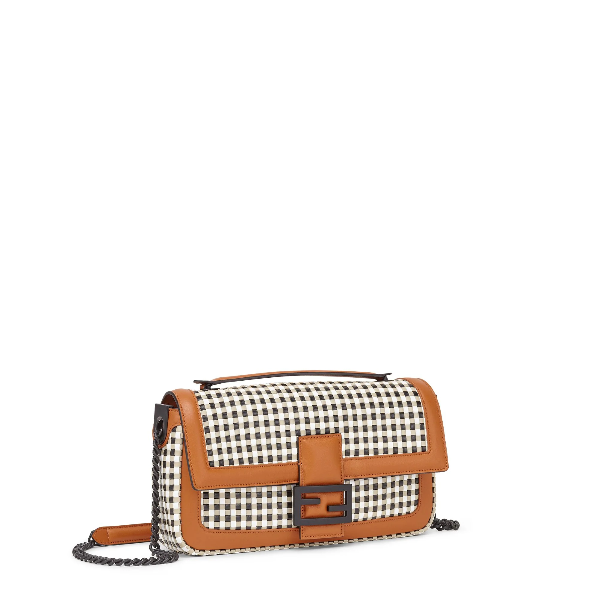 Women's Baguette Chain - White + Black + Brandy + Black - Image 2