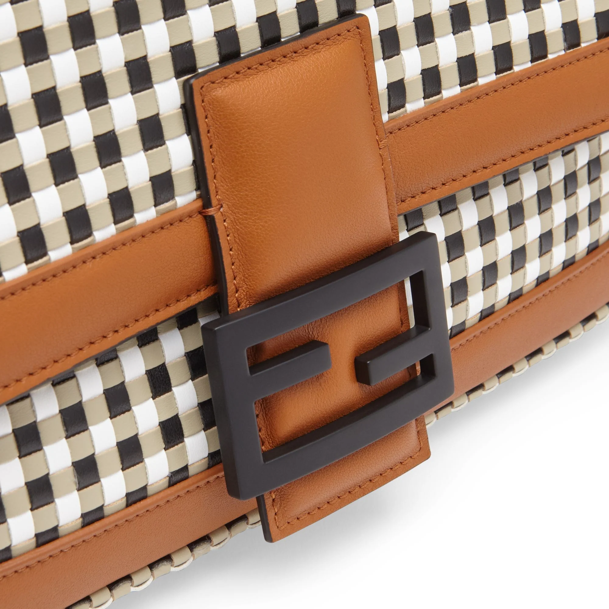 Women's Baguette Chain - White + Black + Brandy + Black - Image 5