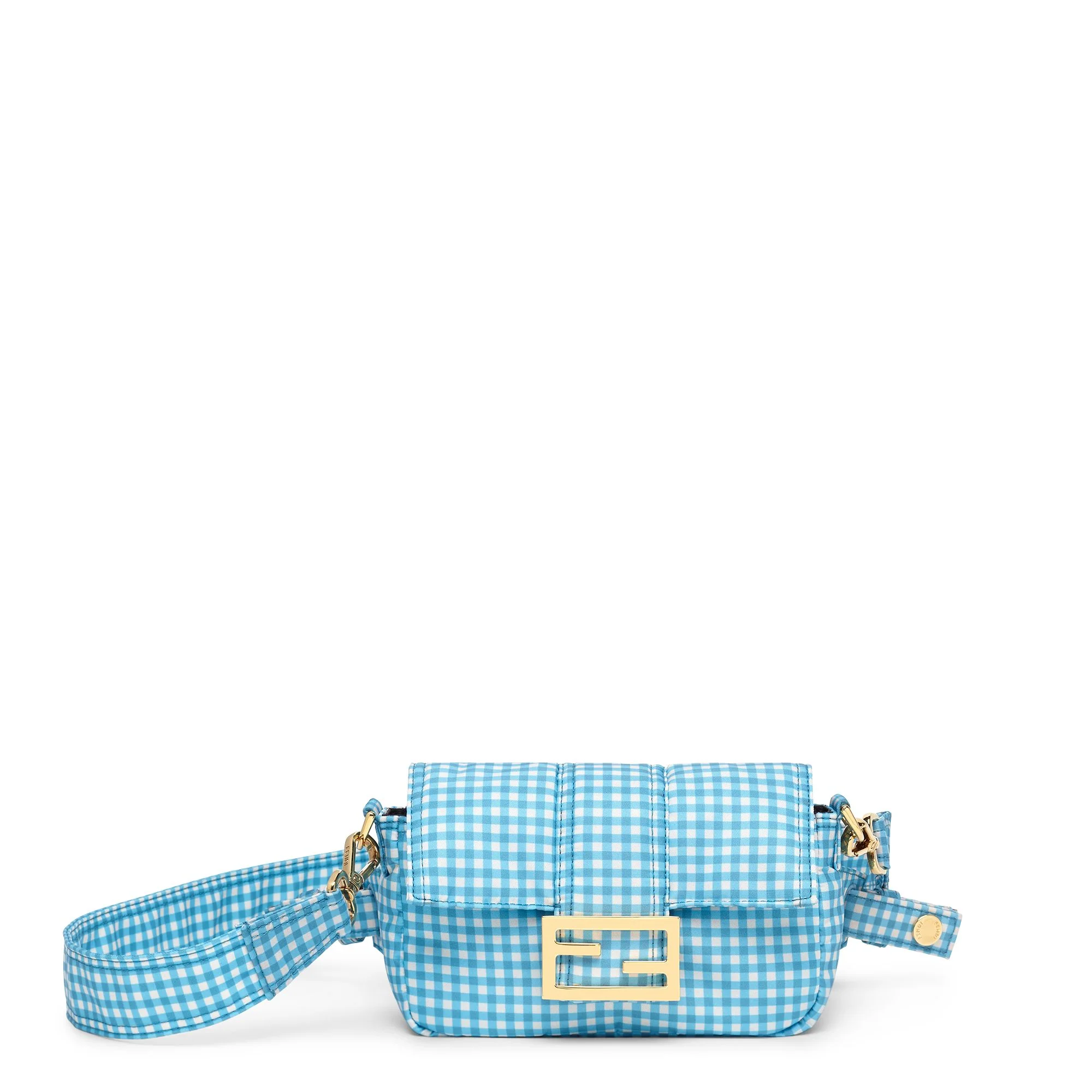 Women's Belt Baguette Small - Pool + White + Soft Gold
