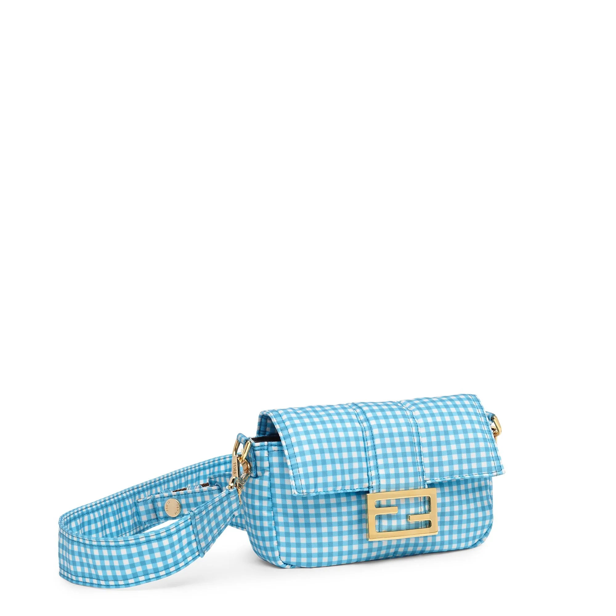 Women's Belt Baguette Small - Pool + White + Soft Gold - Image 2