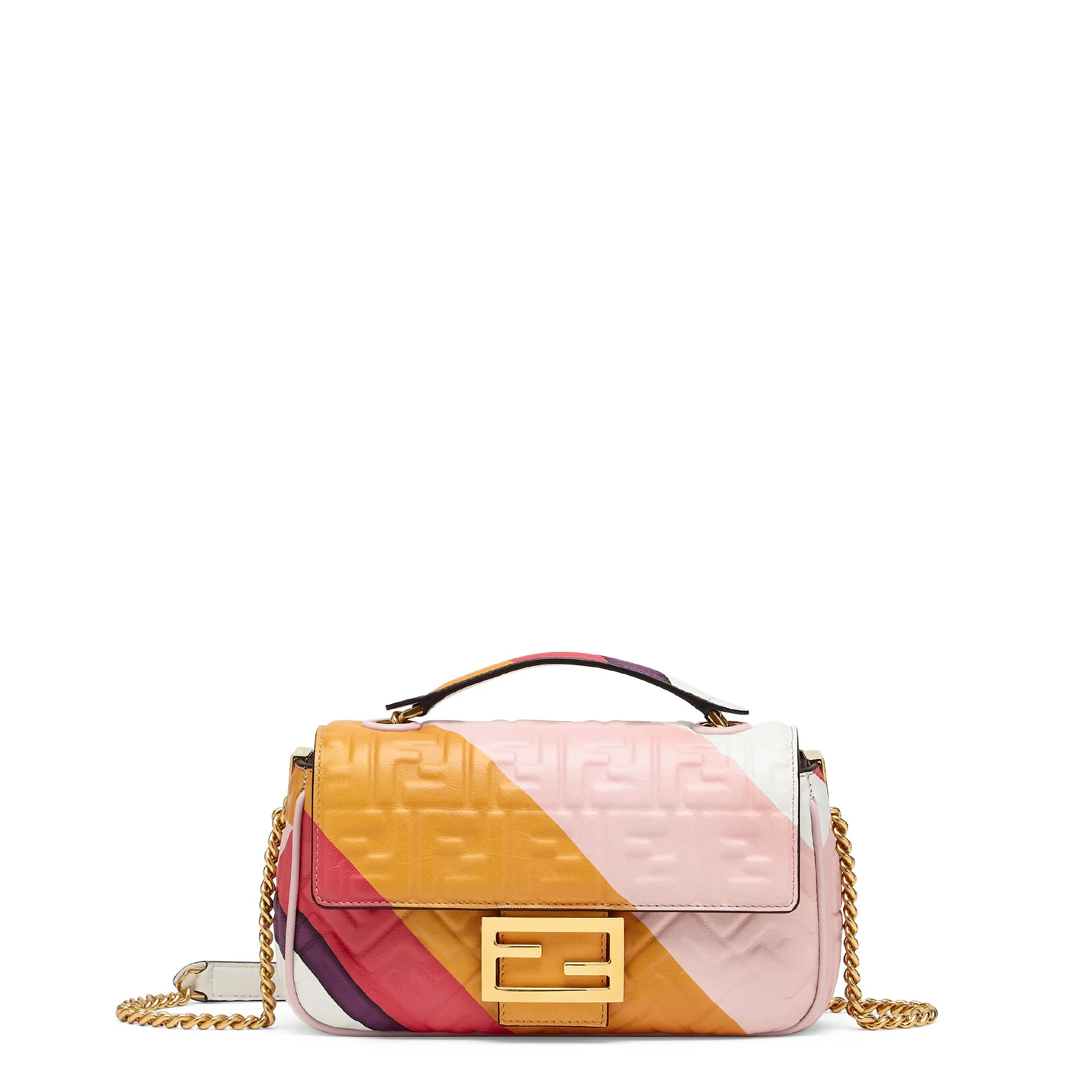 Women's Baguette Chain Midi - White + Multicolor + Vibrato Gold