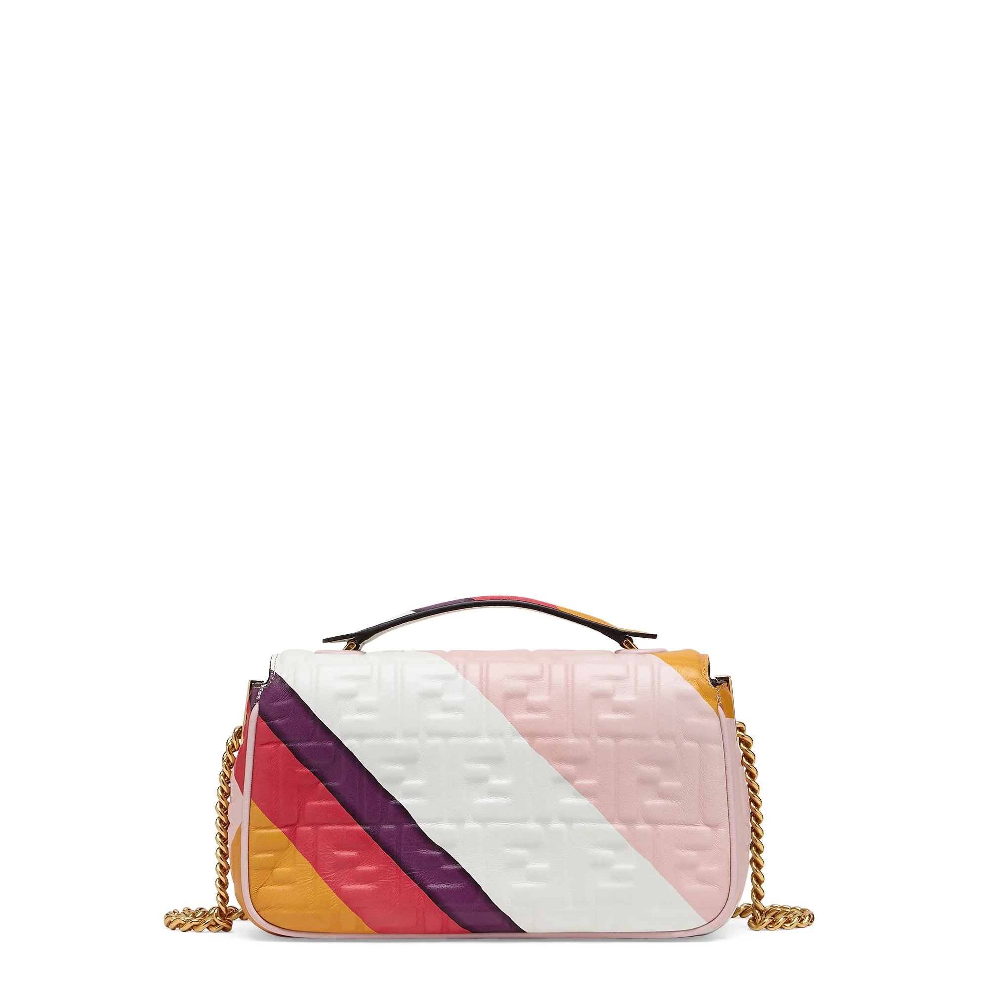 Women's Baguette Chain Midi - White + Multicolor + Vibrato Gold - Image 3