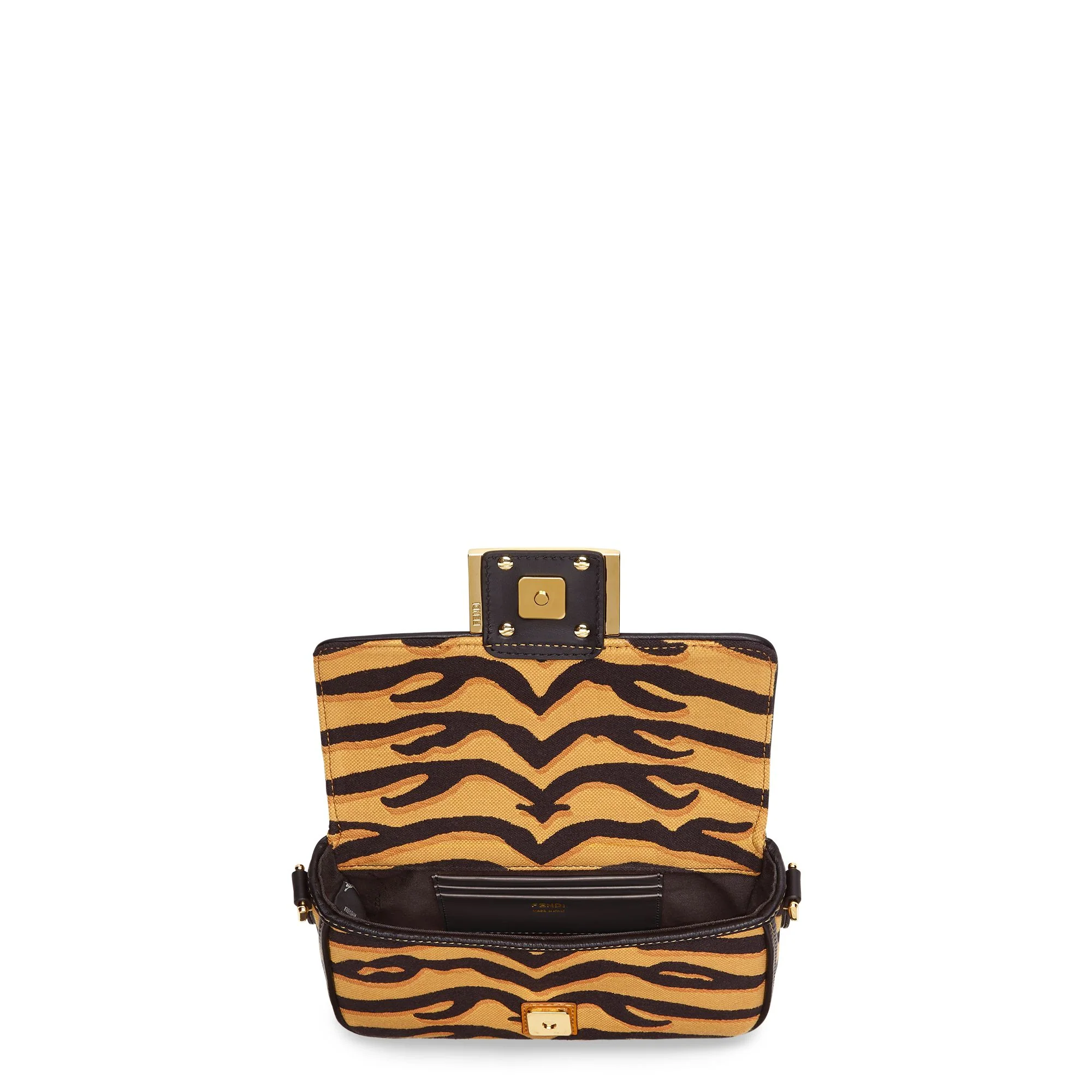 Women's Mini Baguette - Black + Ginger Bread + Soft Gold - Image 4