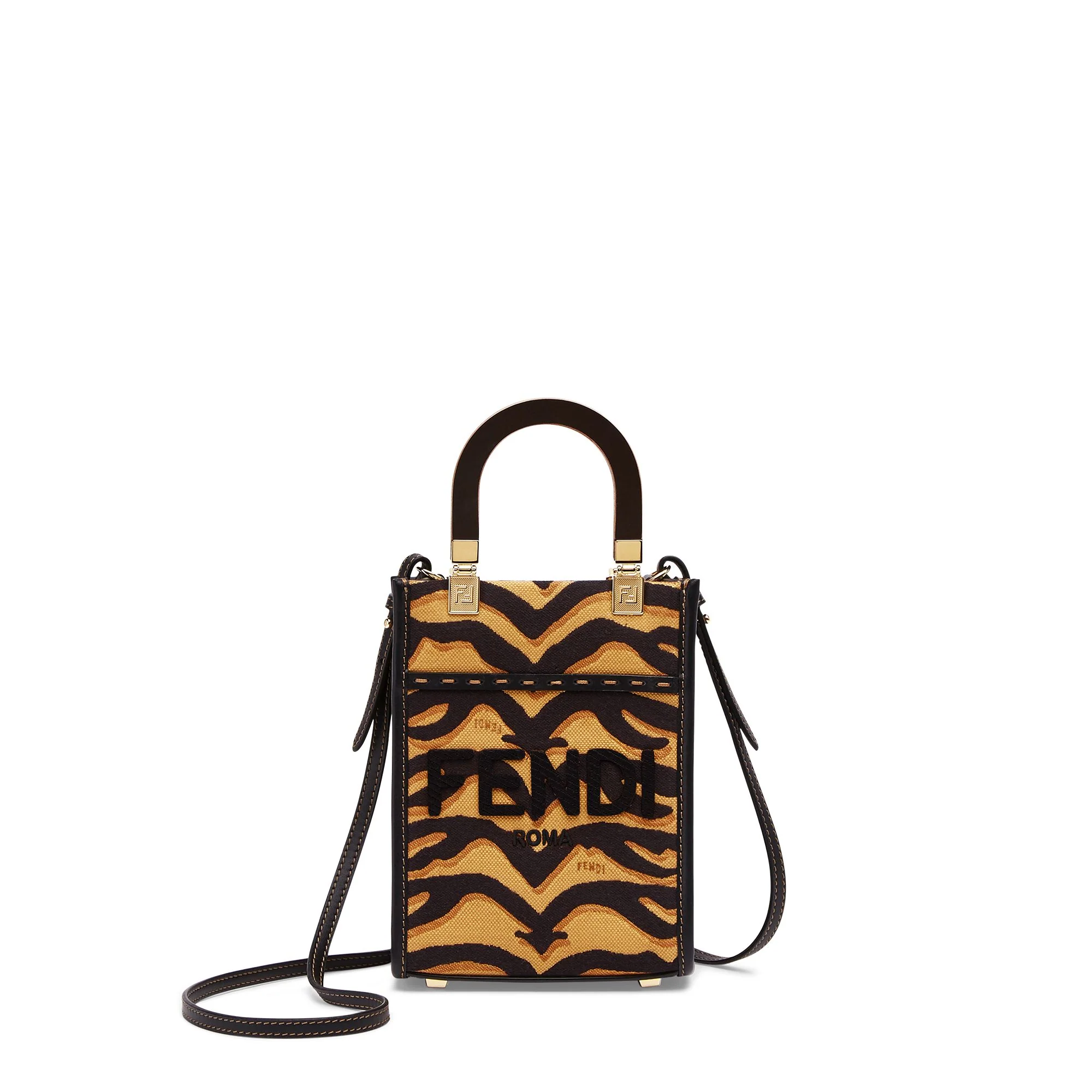 Women's Mini Sunshine Shopper - Black + Ginger Bread + Soft Gold