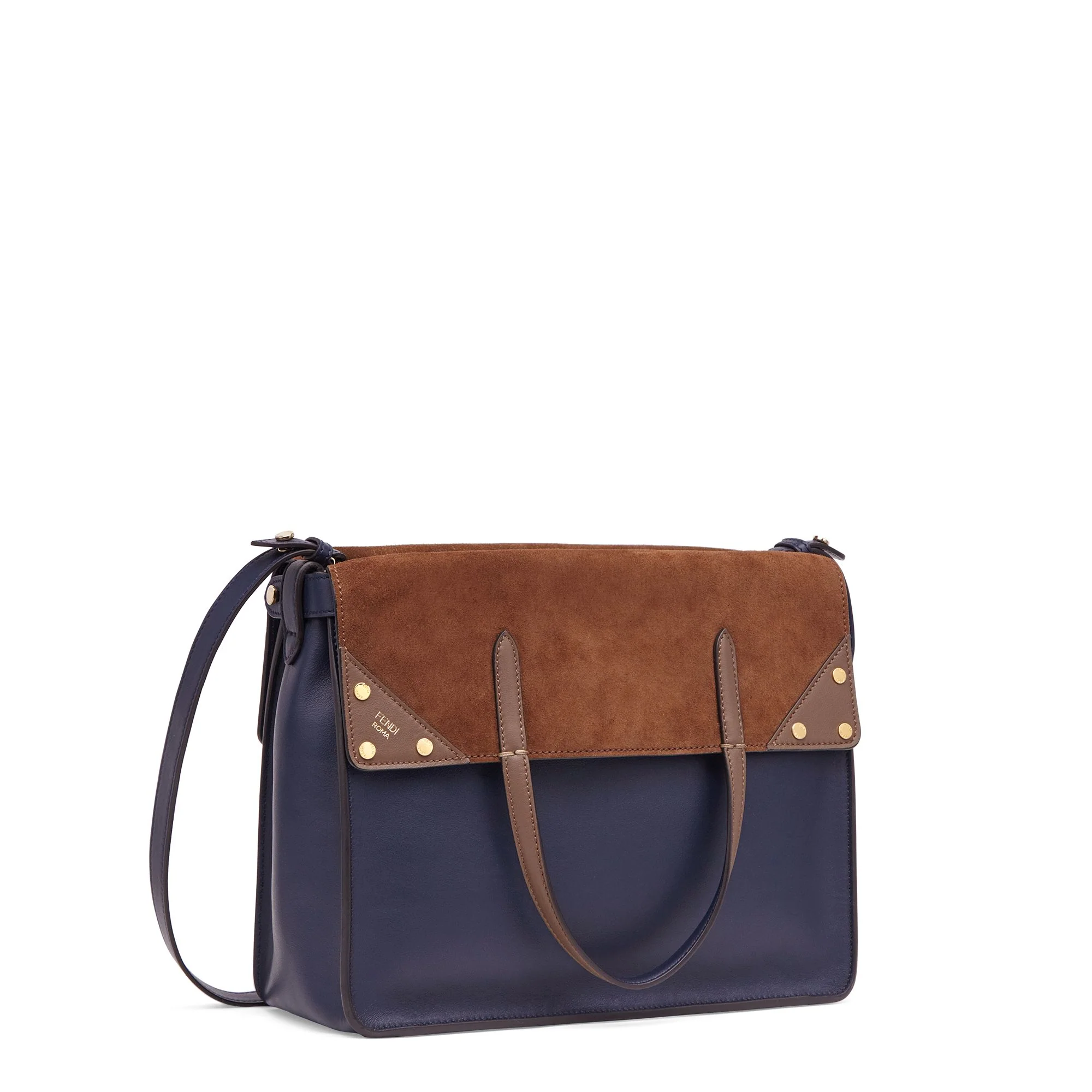 Women's Fendi Flip Large - Midnight + Brown + Maya + Soft Gold - Image 3