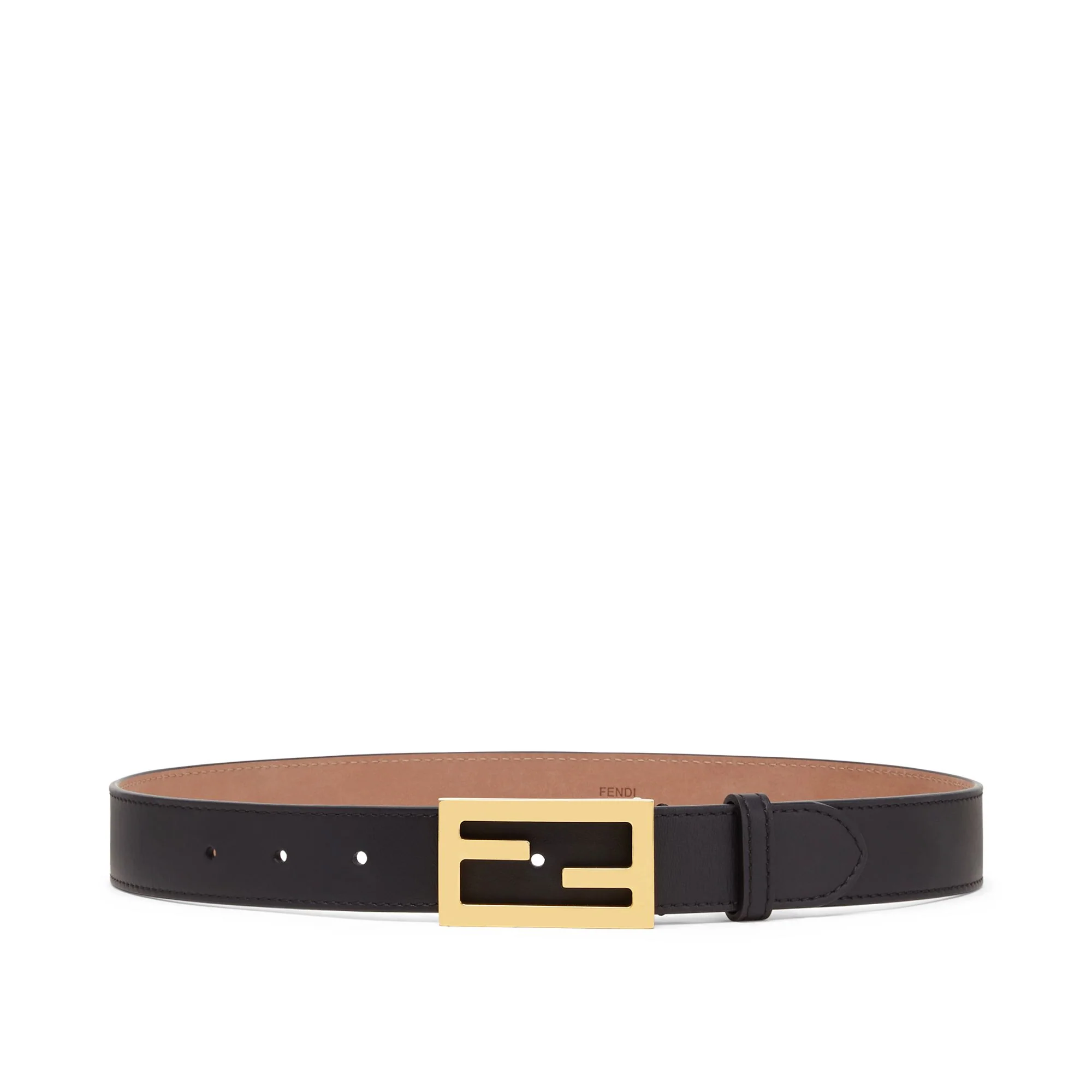 Women's Baguette Belt - Black + Vibrato Gold