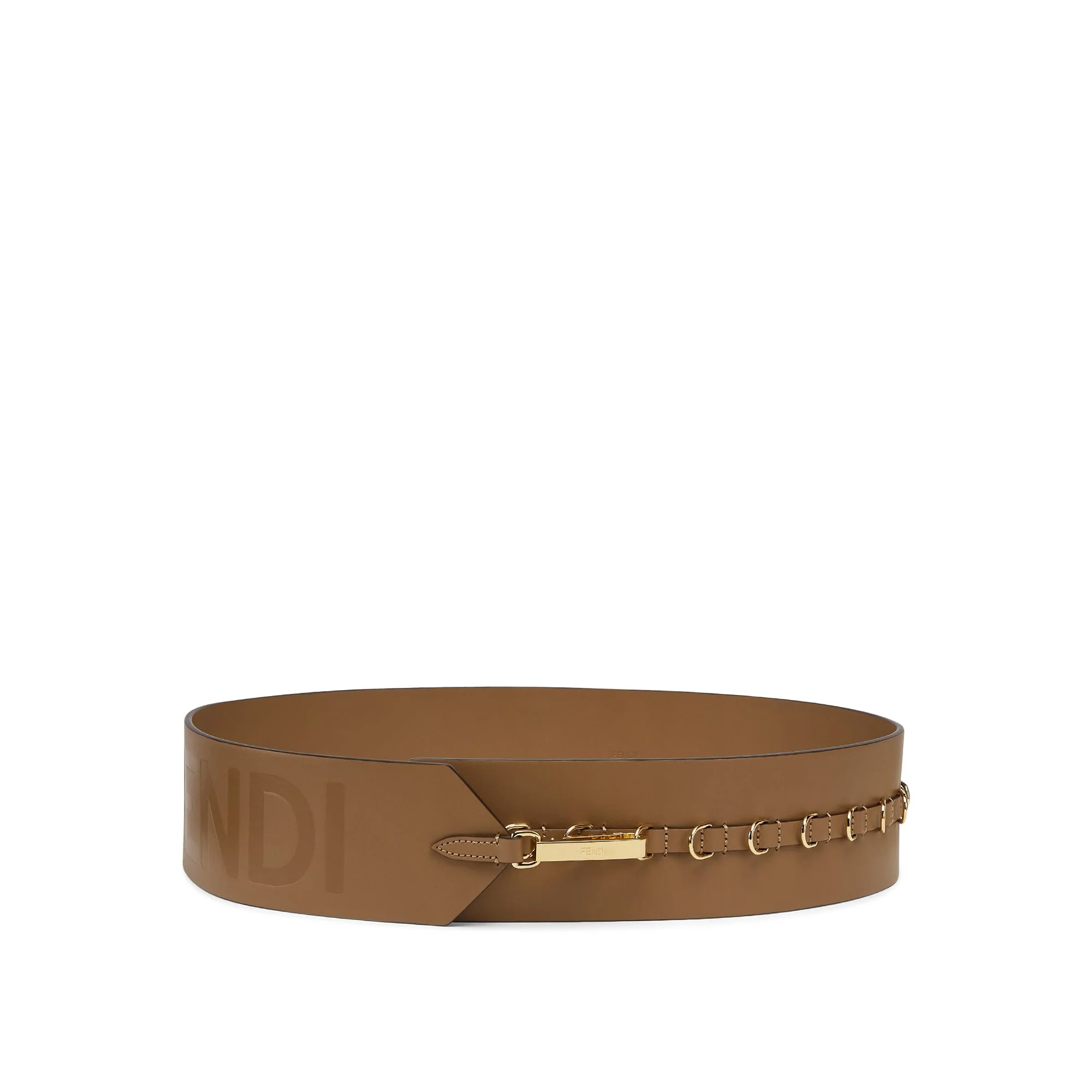 Women's Maxi Ring Belt - Sand + Soft Gold