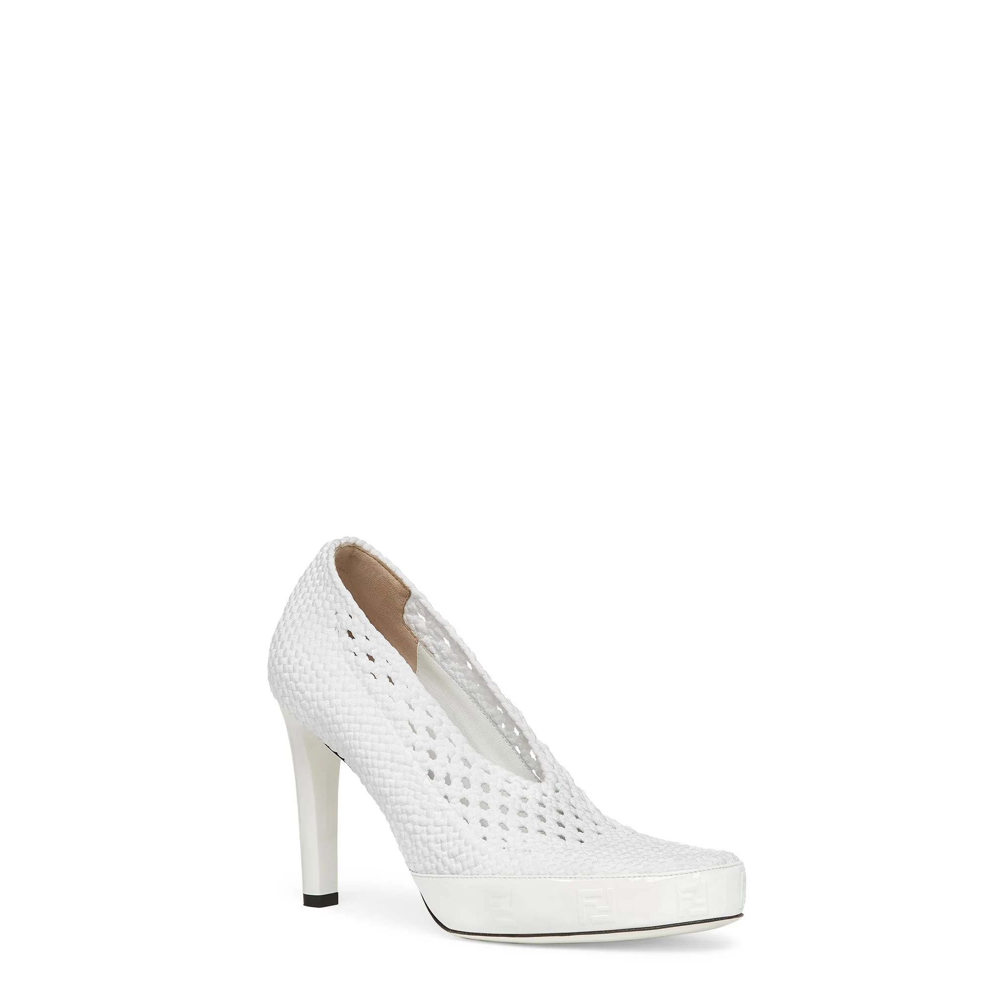 Women's Fendi Reflections Decollete - White + White - Image 2