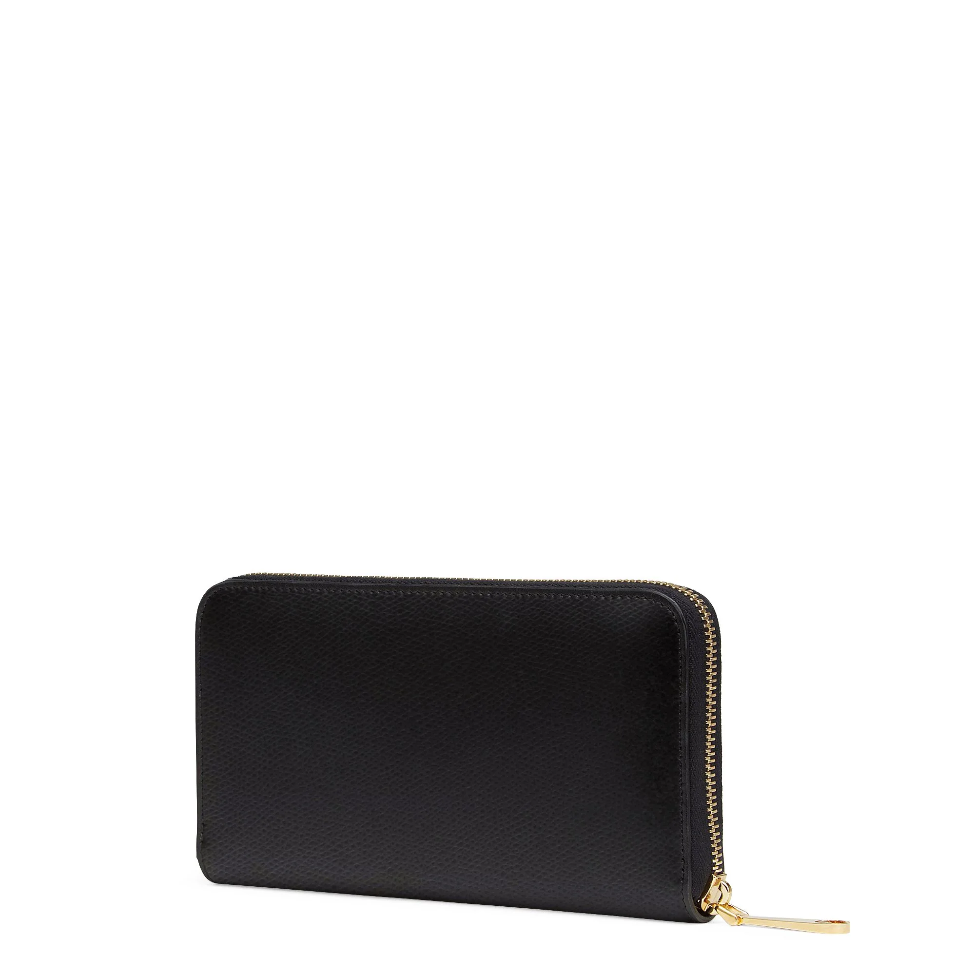 Women's F is Fendi Zip Around Wallet - Black + Soft Gold - Image 2