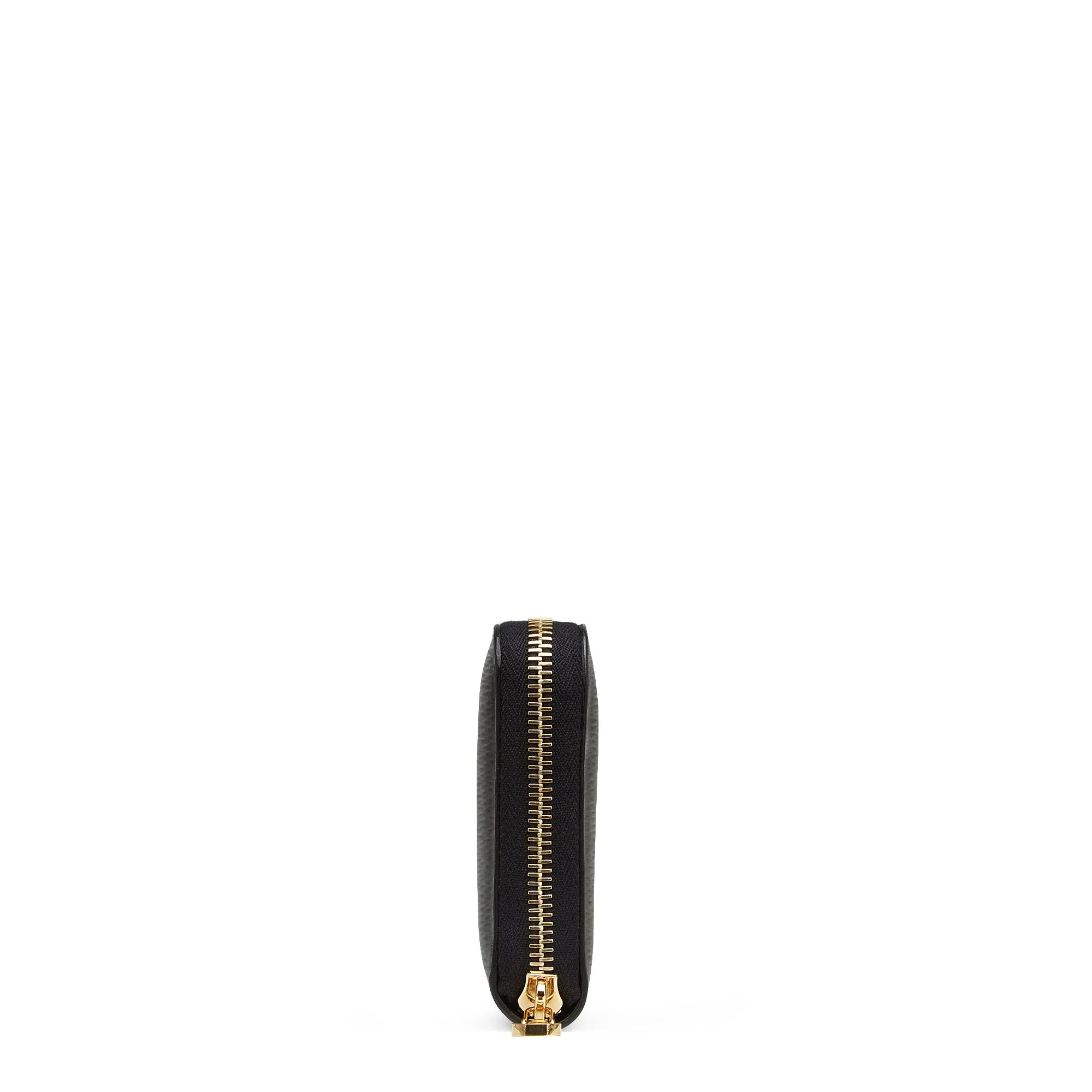 Women's F is Fendi Zip Around Wallet - Black + Soft Gold - Image 3