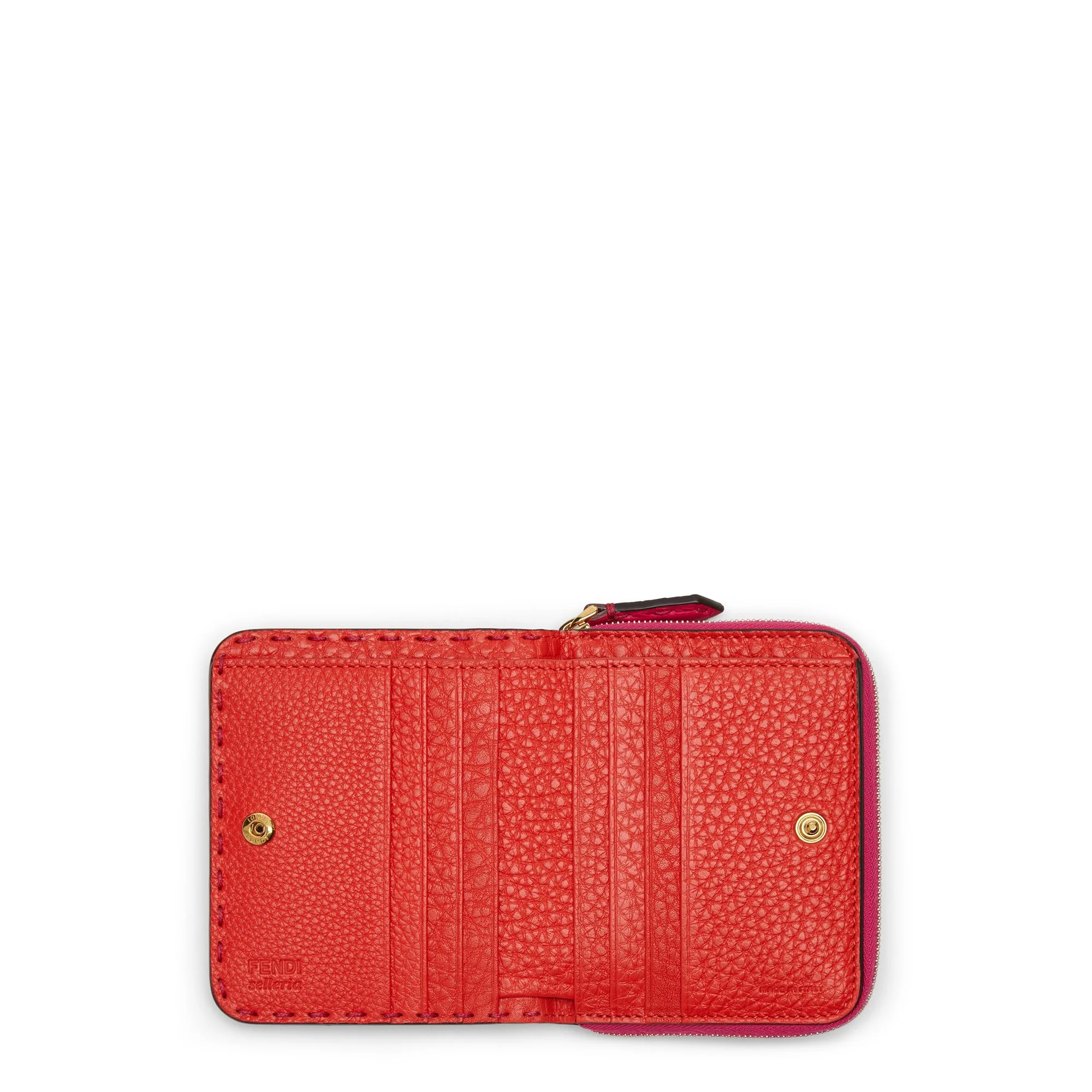 Women's Selleria Medium Wallet - Fuchsia + Poppy + Soft Gold - Image 4
