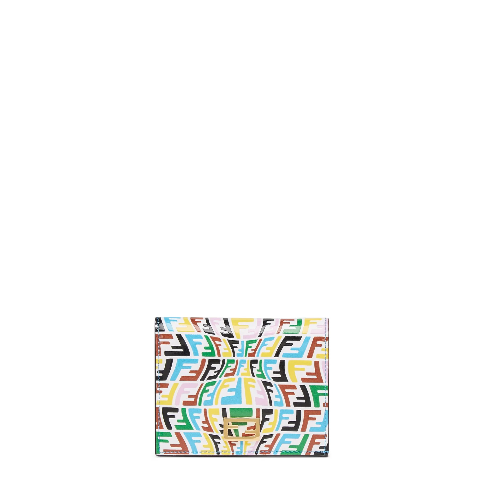 Women's Baguette Small Wallet - Multicolor + Cyber Blue + Soft Gold