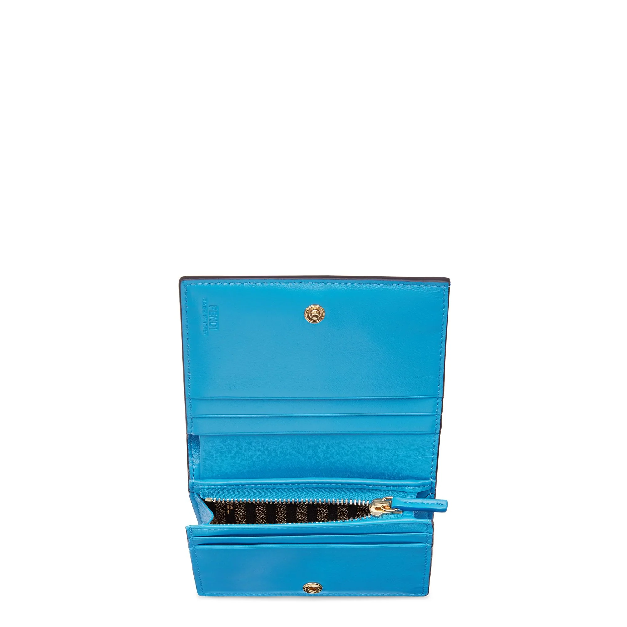 Women's Baguette Small Wallet - Multicolor + Cyber Blue + Soft Gold - Image 3