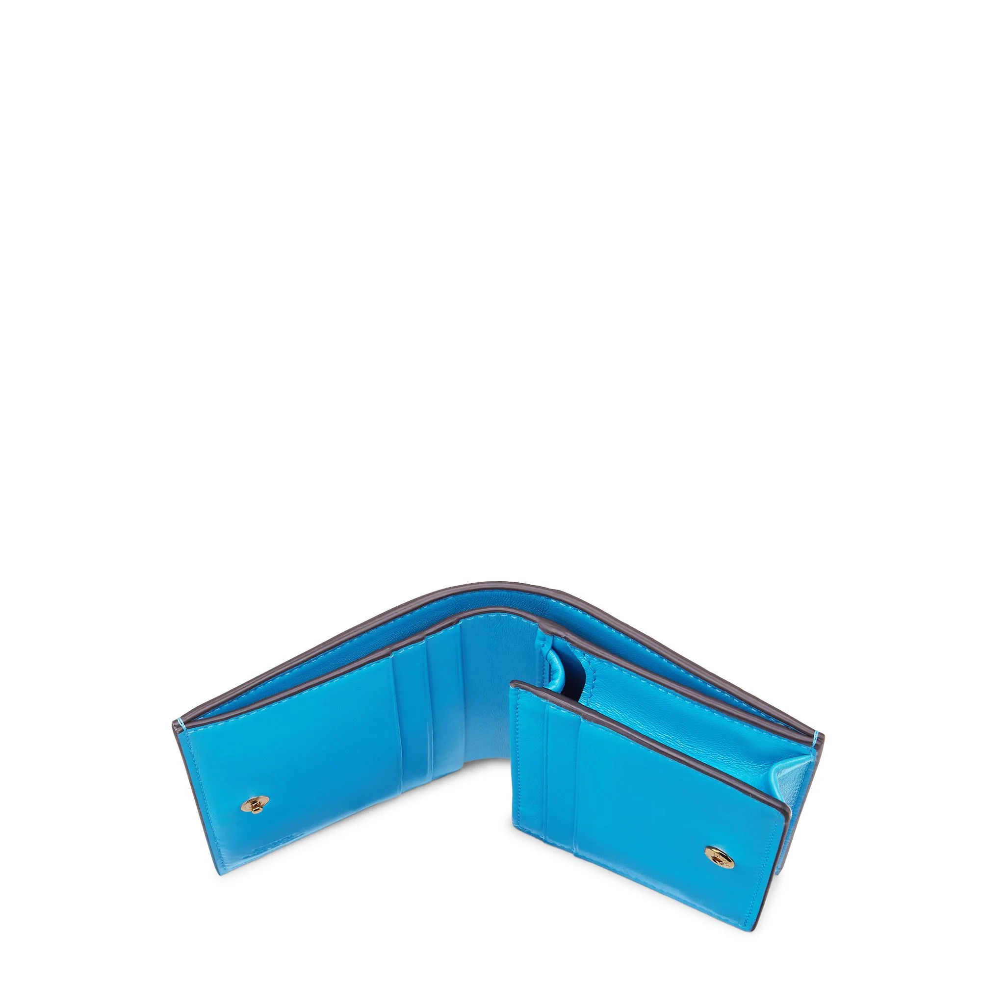 Women's Baguette Small Wallet - Multicolor + Cyber Blue + Soft Gold - Image 4