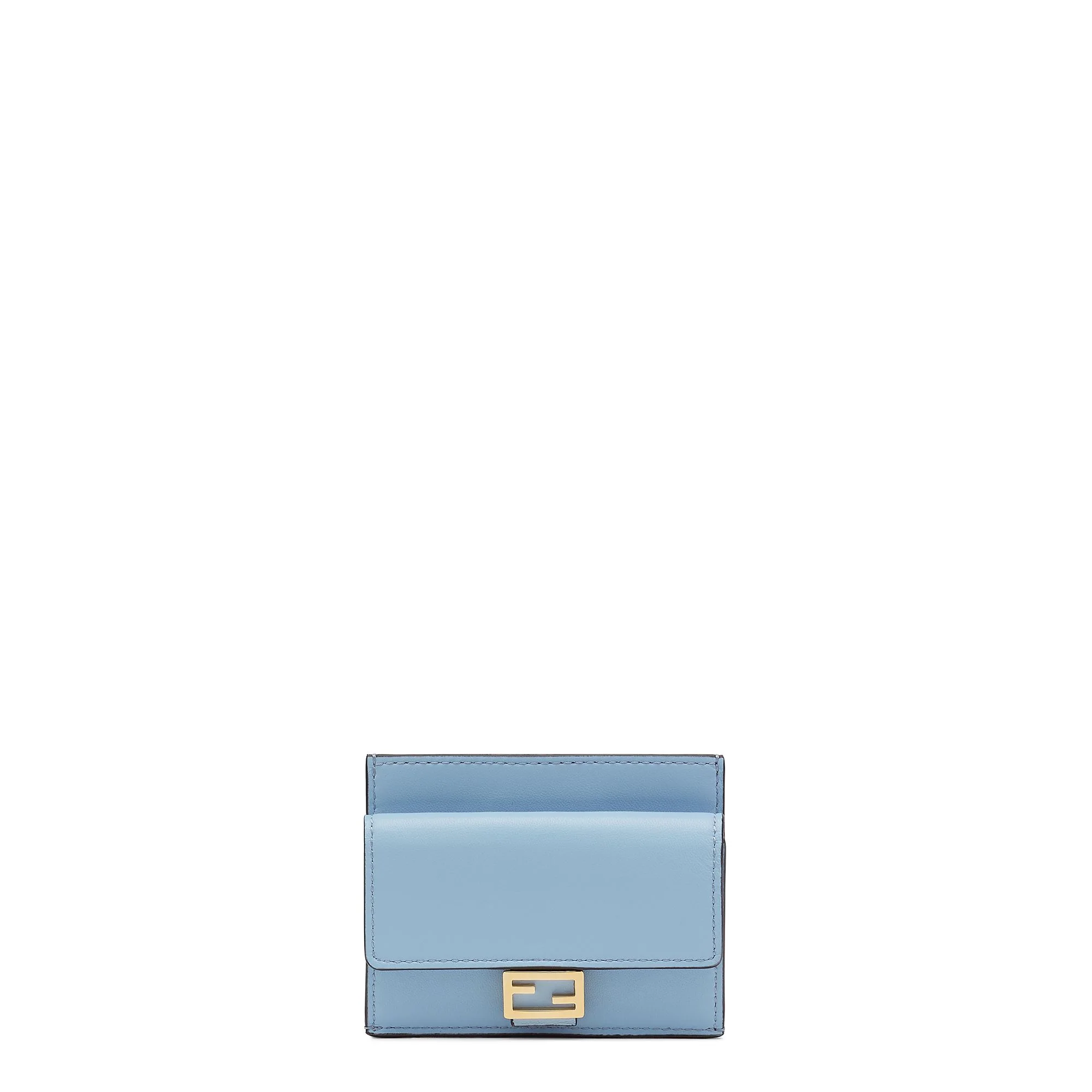 Women's Baguette CC Case Flat - Baby Light Blue + Soft Gold