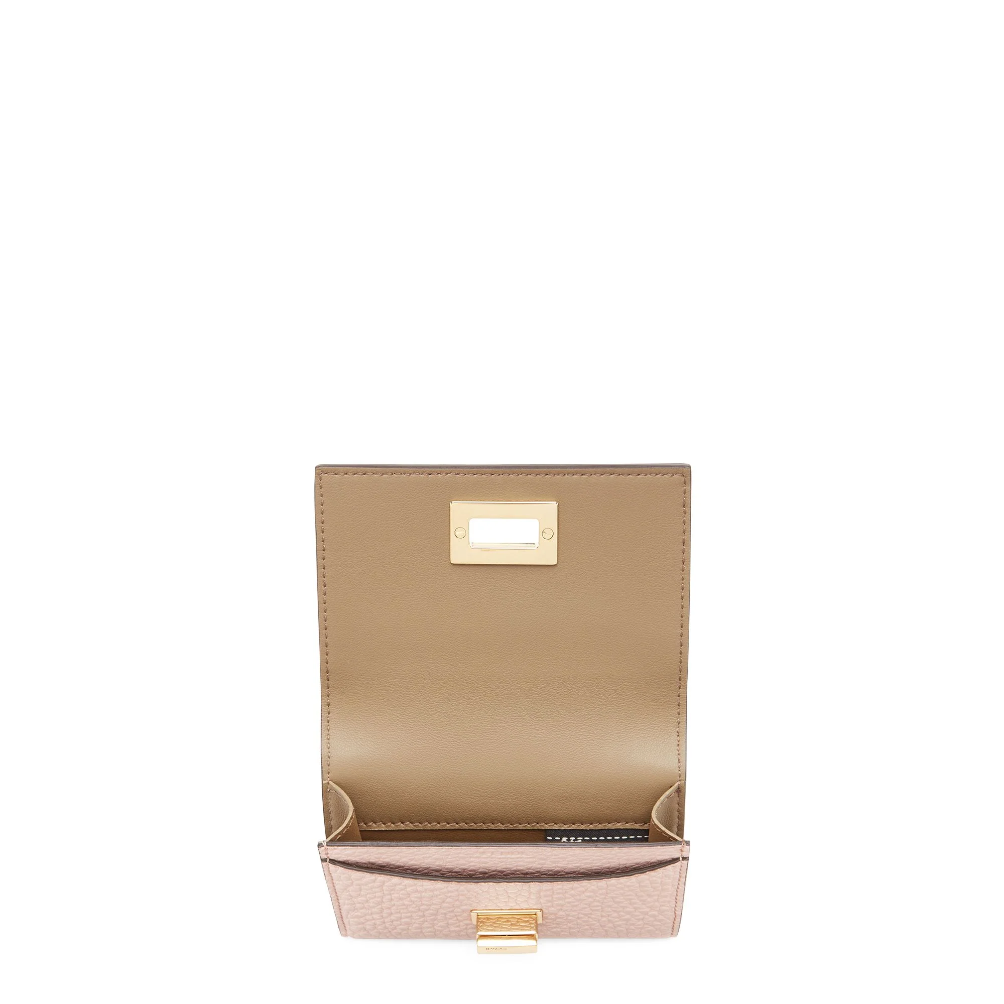 Women's Peekaboo Business Card Case - Powder + Mud + Soft Gold - Image 3