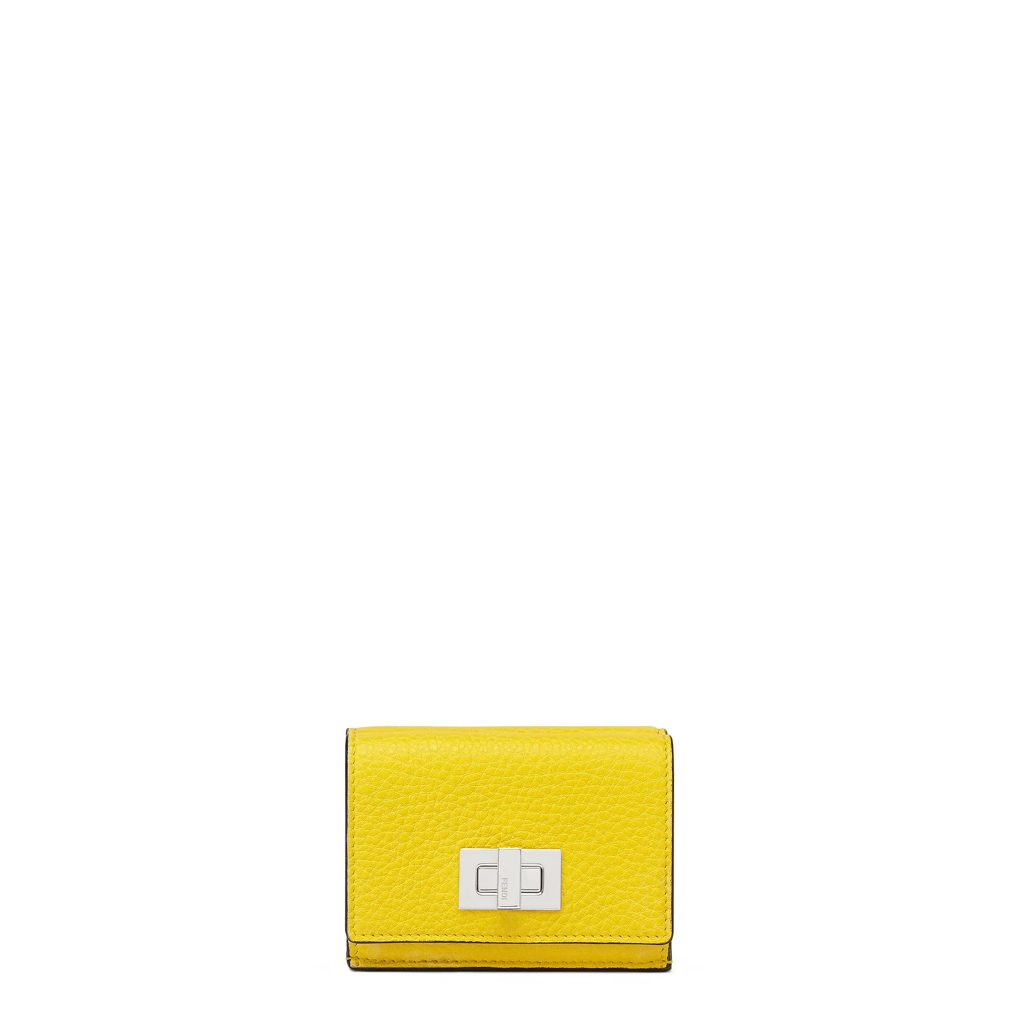Women's Peekaboo Micro Trifold Wallet - Lemon + Palladium