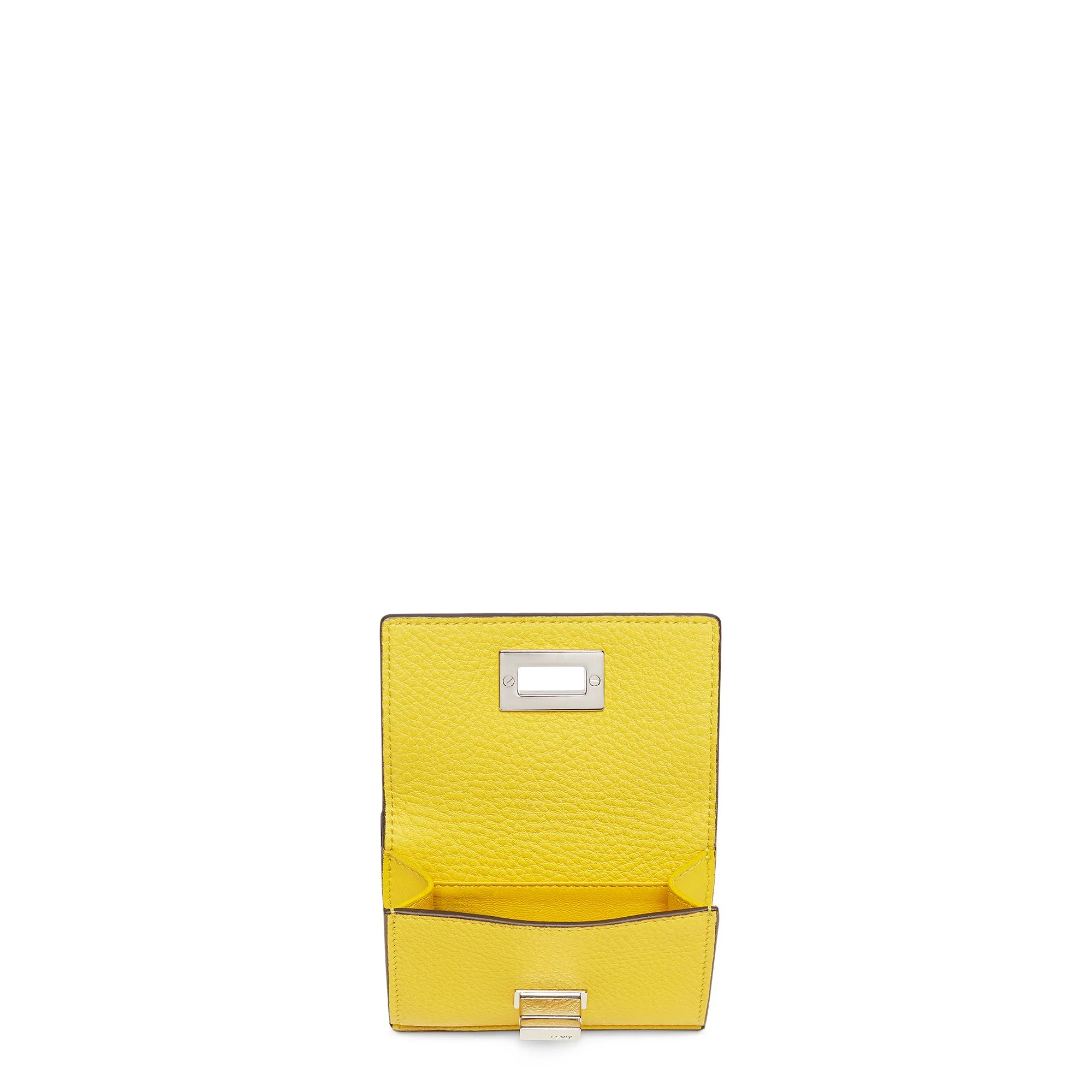 Women's Peekaboo Micro Trifold Wallet - Lemon + Palladium - Image 2