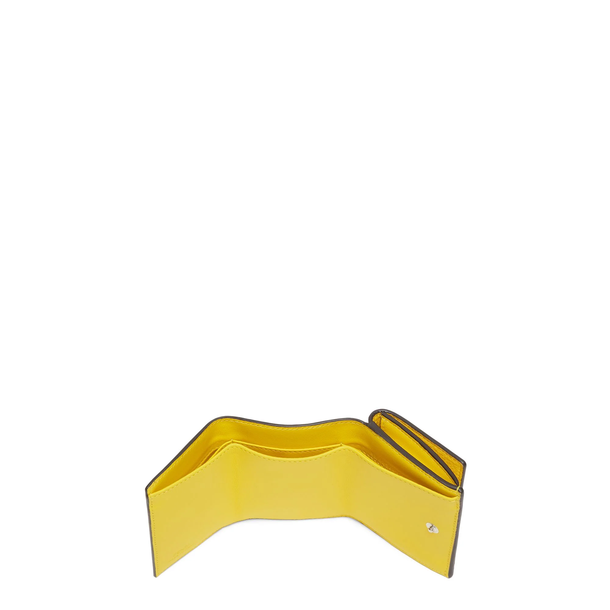 Women's Peekaboo Micro Trifold Wallet - Lemon + Palladium - Image 3