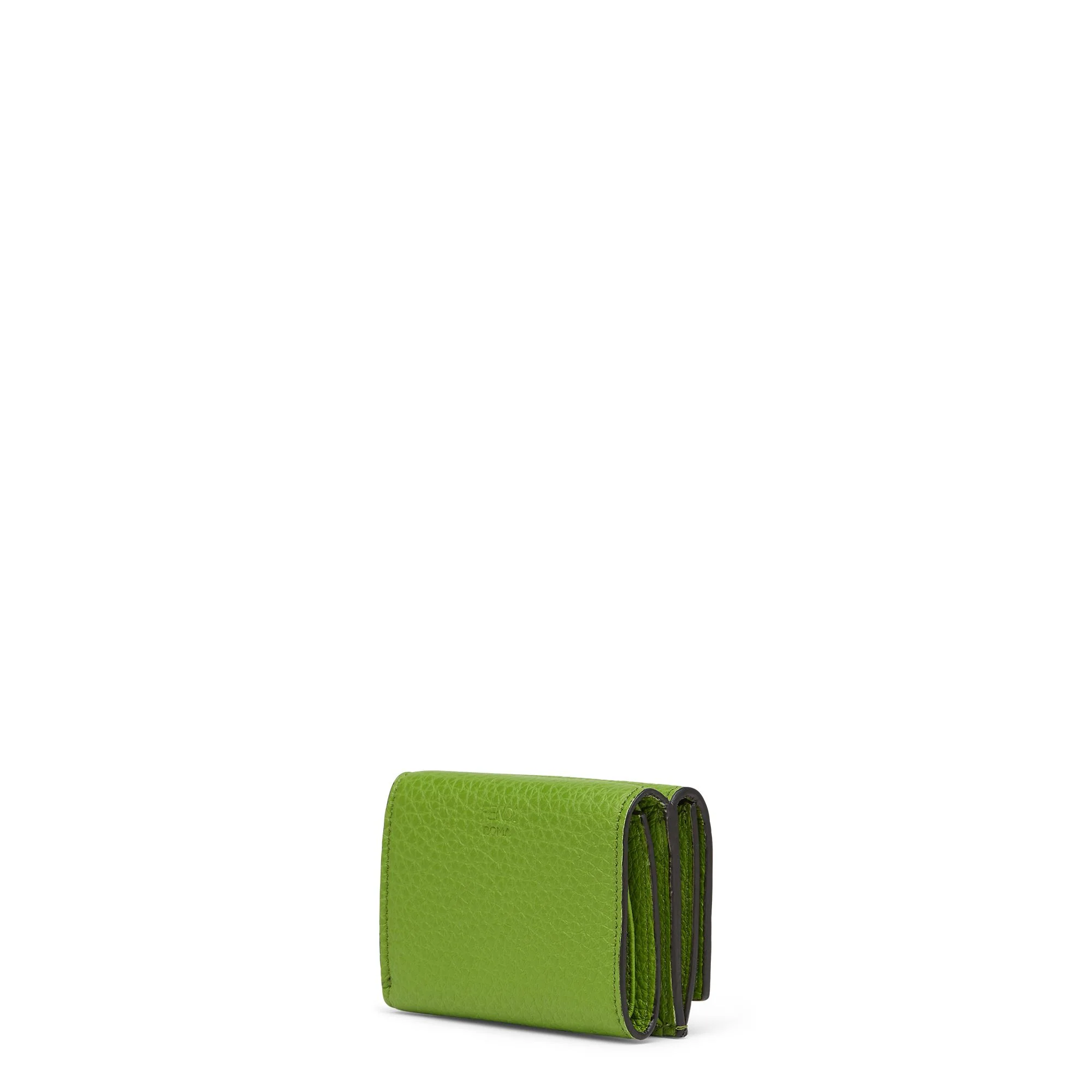 Women's Peekaboo Micro Trifold Wallet - Kiwi + Apple Green + Palladium - Image 2