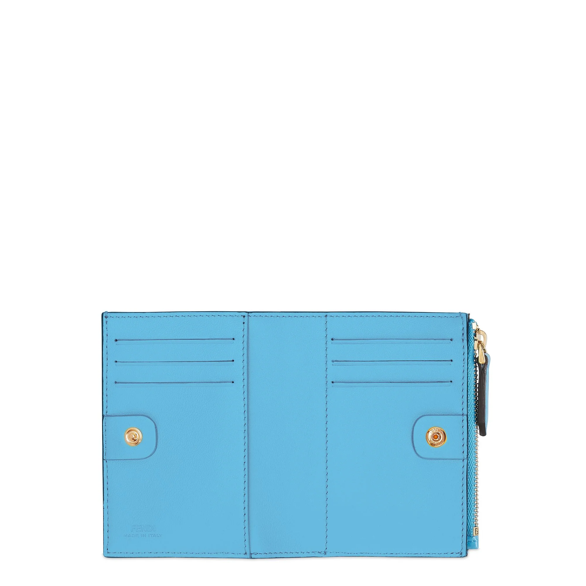 Women's Baguette Medium Wallet - Multicolor + Cyber Blue + Soft Gold - Image 4