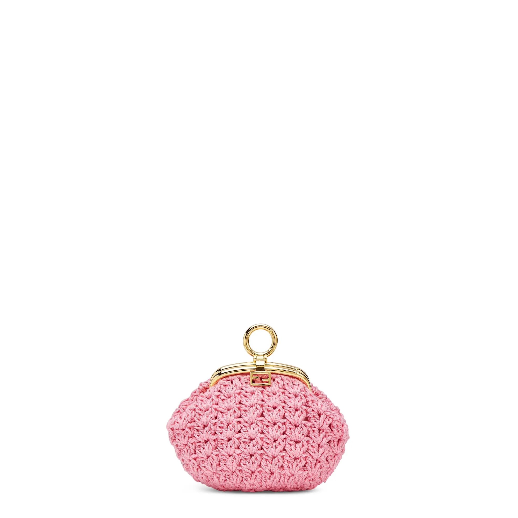 Women's Baguette Coin Case - Pink + Soft Gold