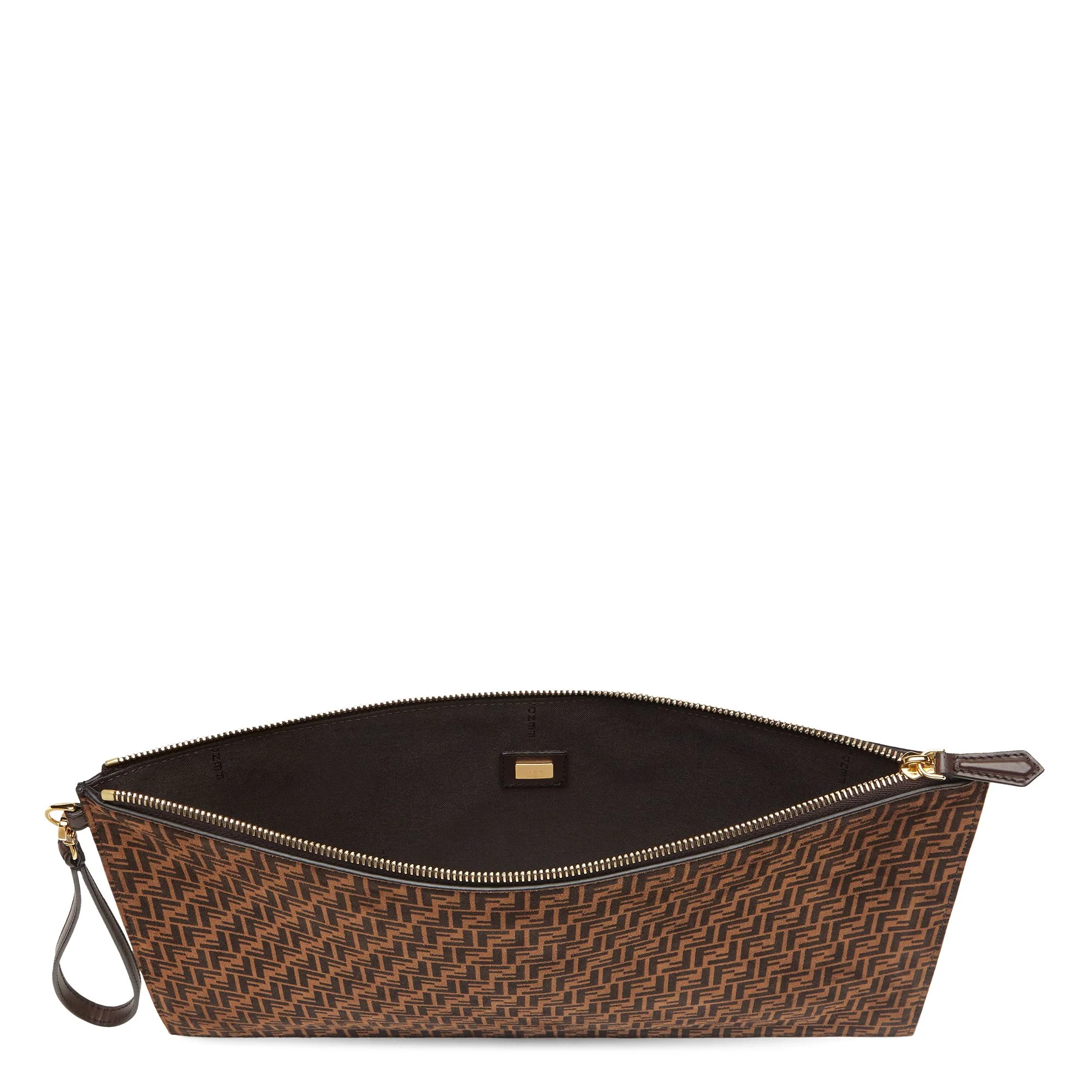 Women's FF Large Flat Pouch - Sigar + Brown + Ebony + Soft Gold - Image 3