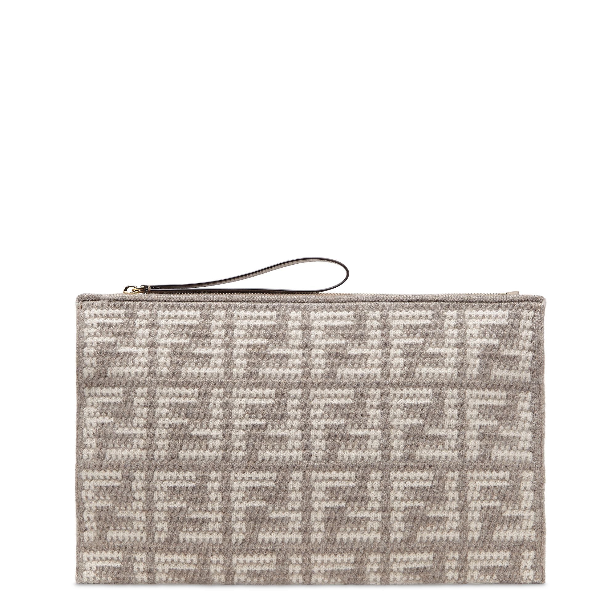 Women's FF Large Flat Pouch - Corda + Soft Gold