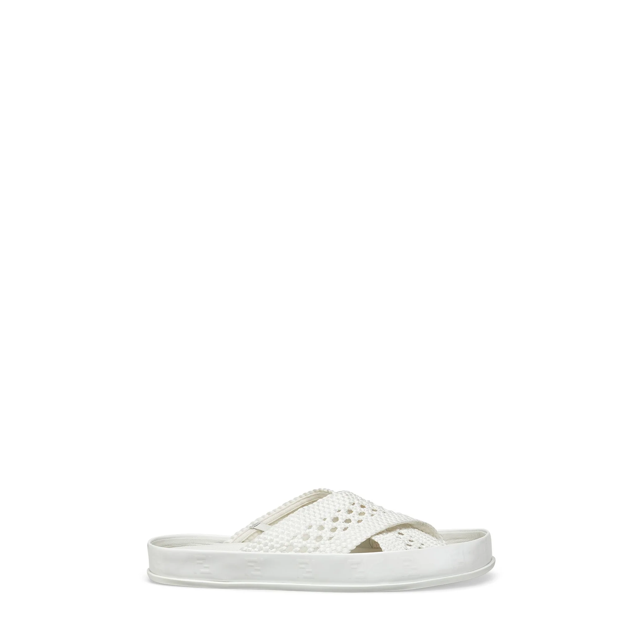 Women's Fendi Reflections Sandalo - White + White