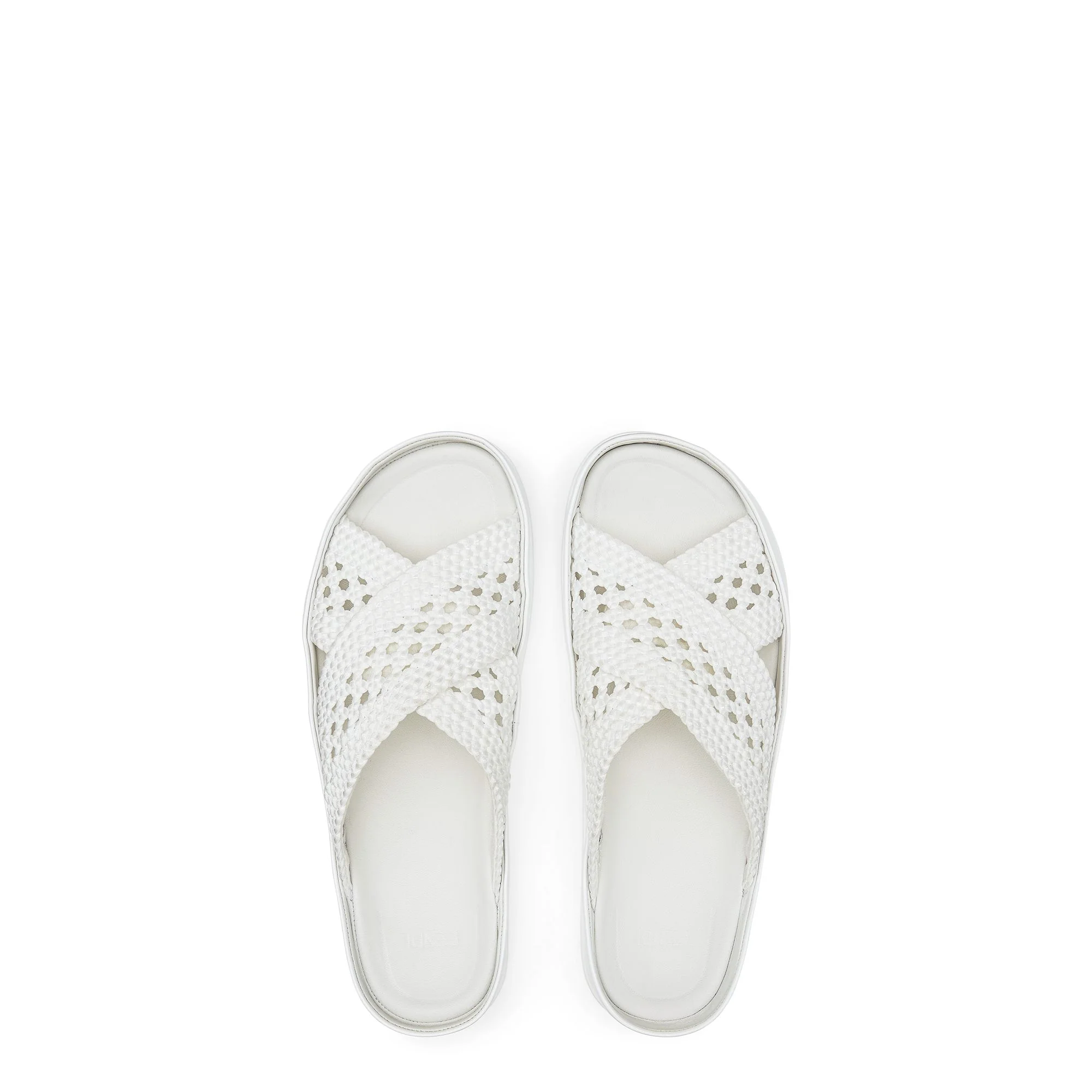 Women's Fendi Reflections Sandalo - White + White - Image 4