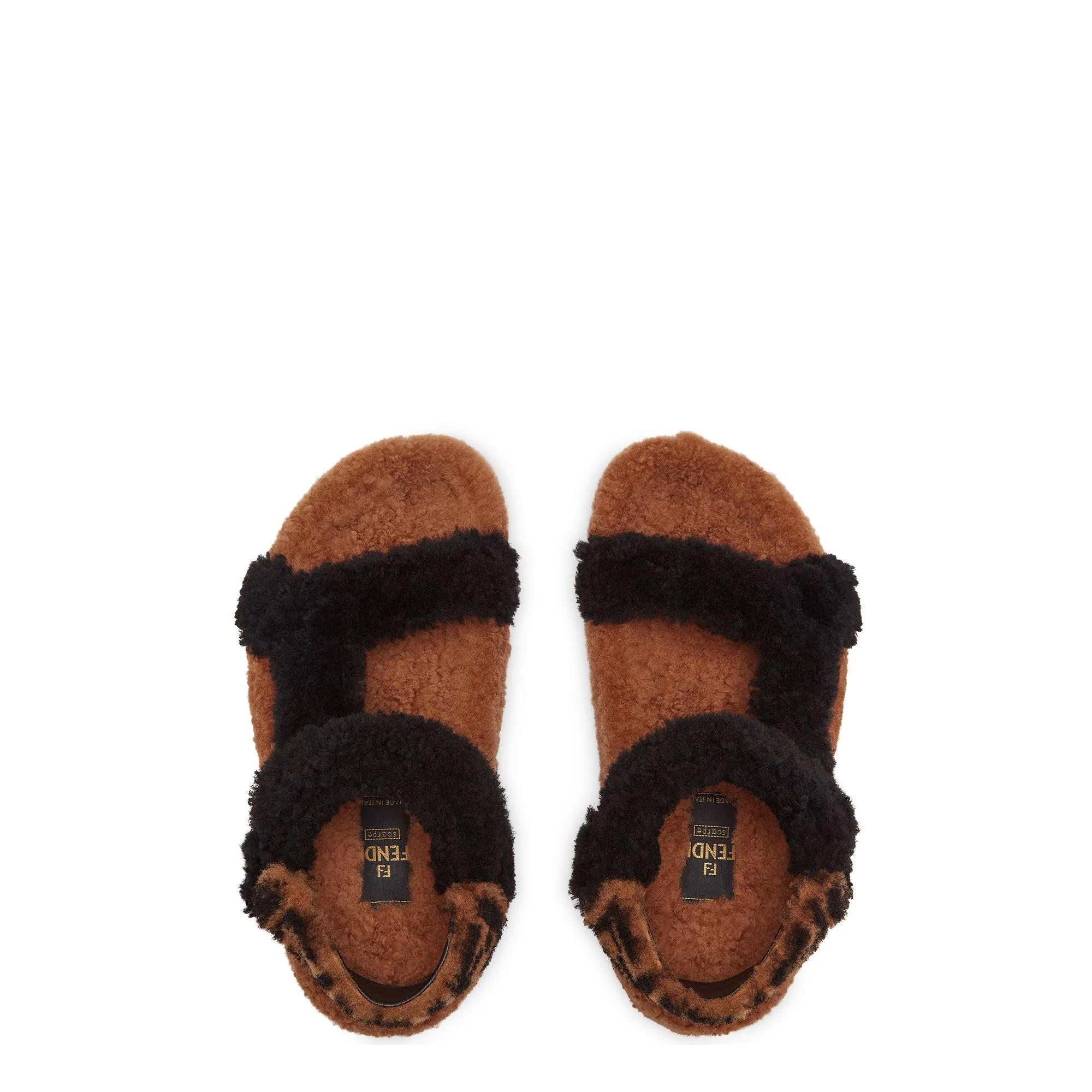 Women's Fendi Feel Sandalo - Black + Black Tobacco - Image 4