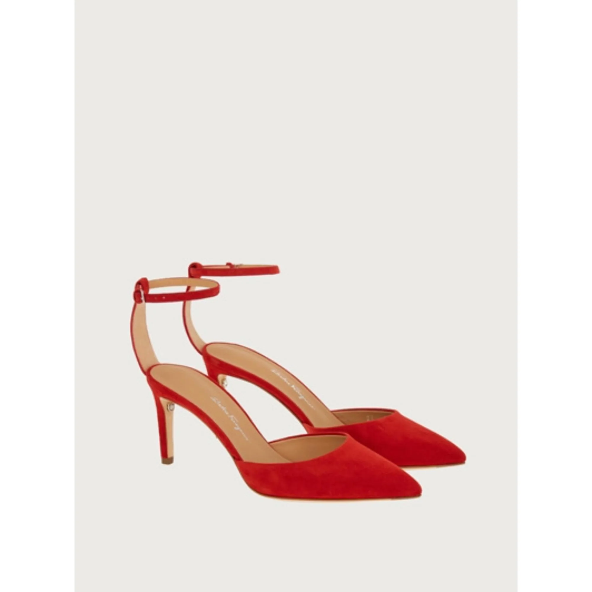 Ankle Strap Pumps Shoe - Lipstick Red - Image 4