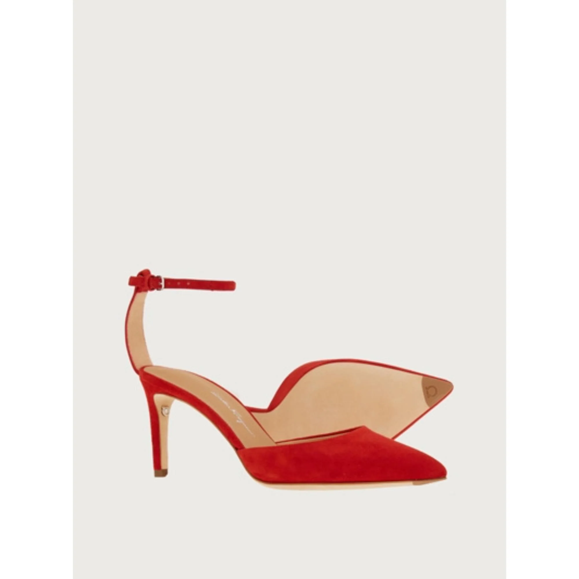 Ankle Strap Pumps Shoe - Lipstick Red - Image 5