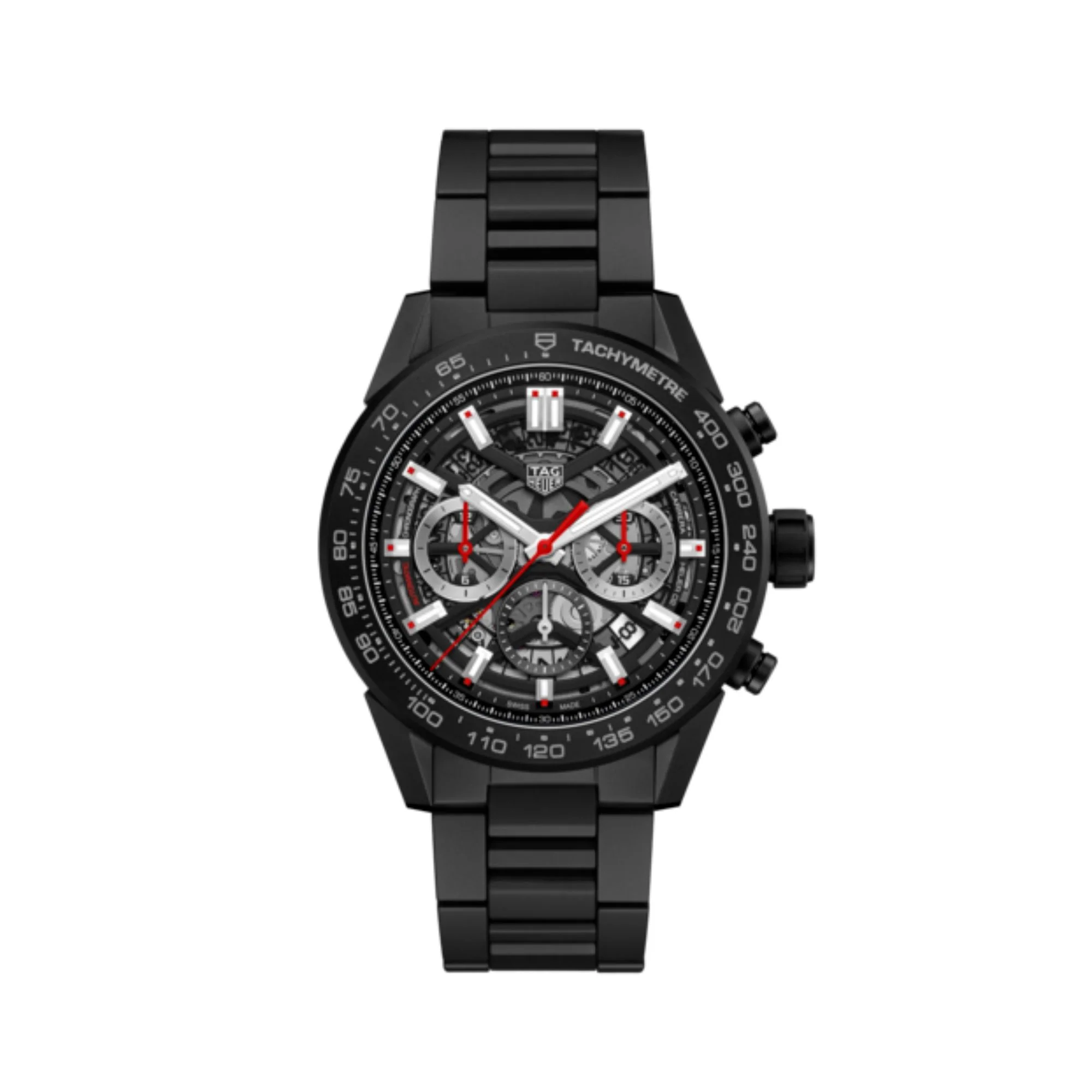 Men's Carrera 45mm Caliber Heuer02 - Black [NEW]