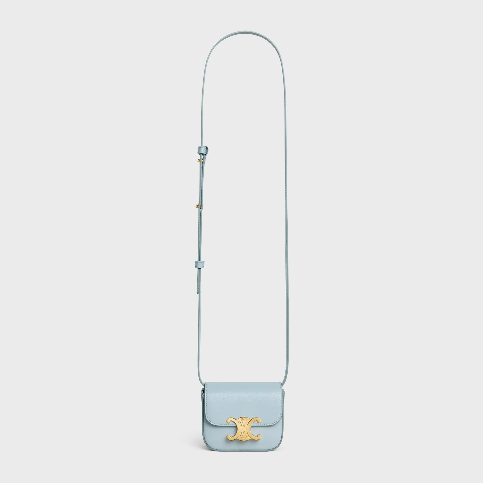 Mini Claude Shiny Calfskin - Ice Blue - Image 5