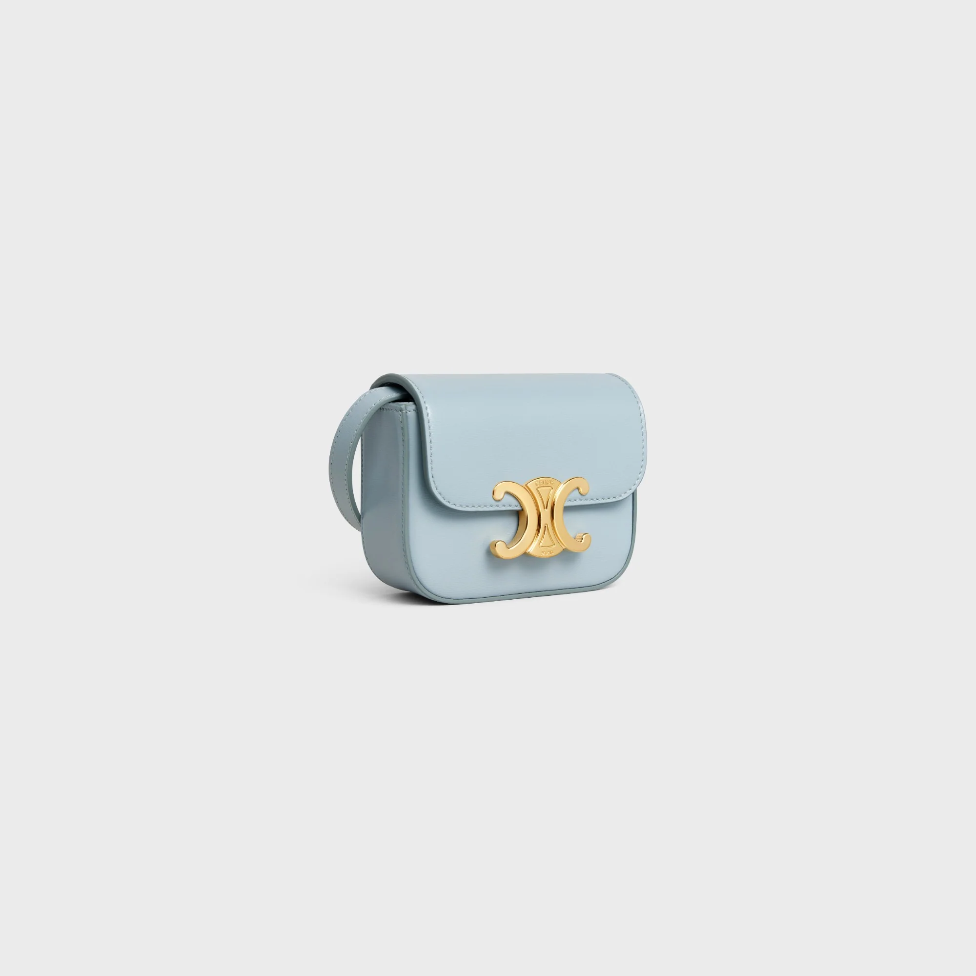 Mini Claude Shiny Calfskin - Ice Blue - Image 2