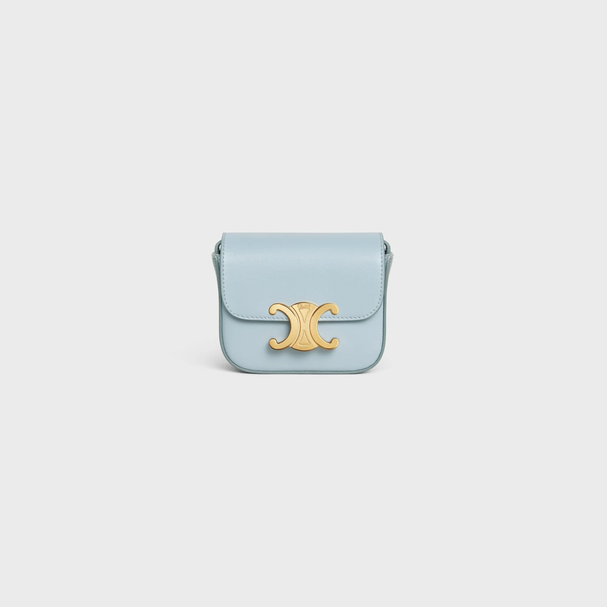 Mini Claude Shiny Calfskin - Ice Blue - Image 6