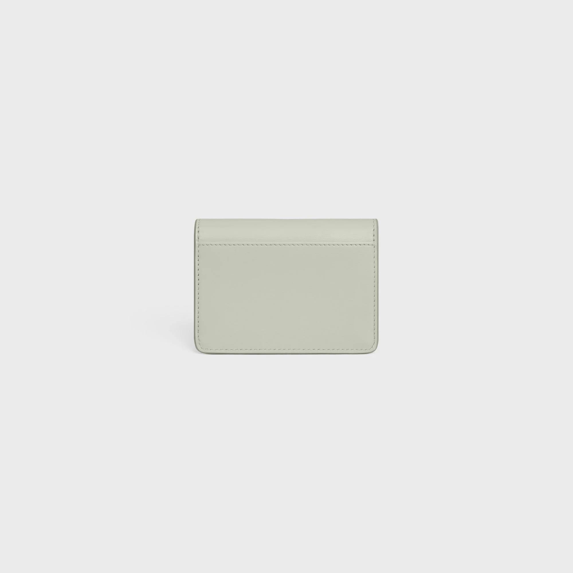 Triomphe Slg Card Holder With Flap Shiny Calfskin - Light Clay - Image 8