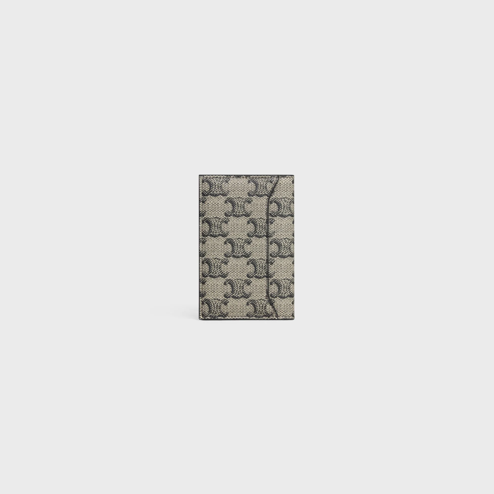 Triomphe Canvas Slg Vertical Card Holder New Triomphe2 - Beige - Image 3