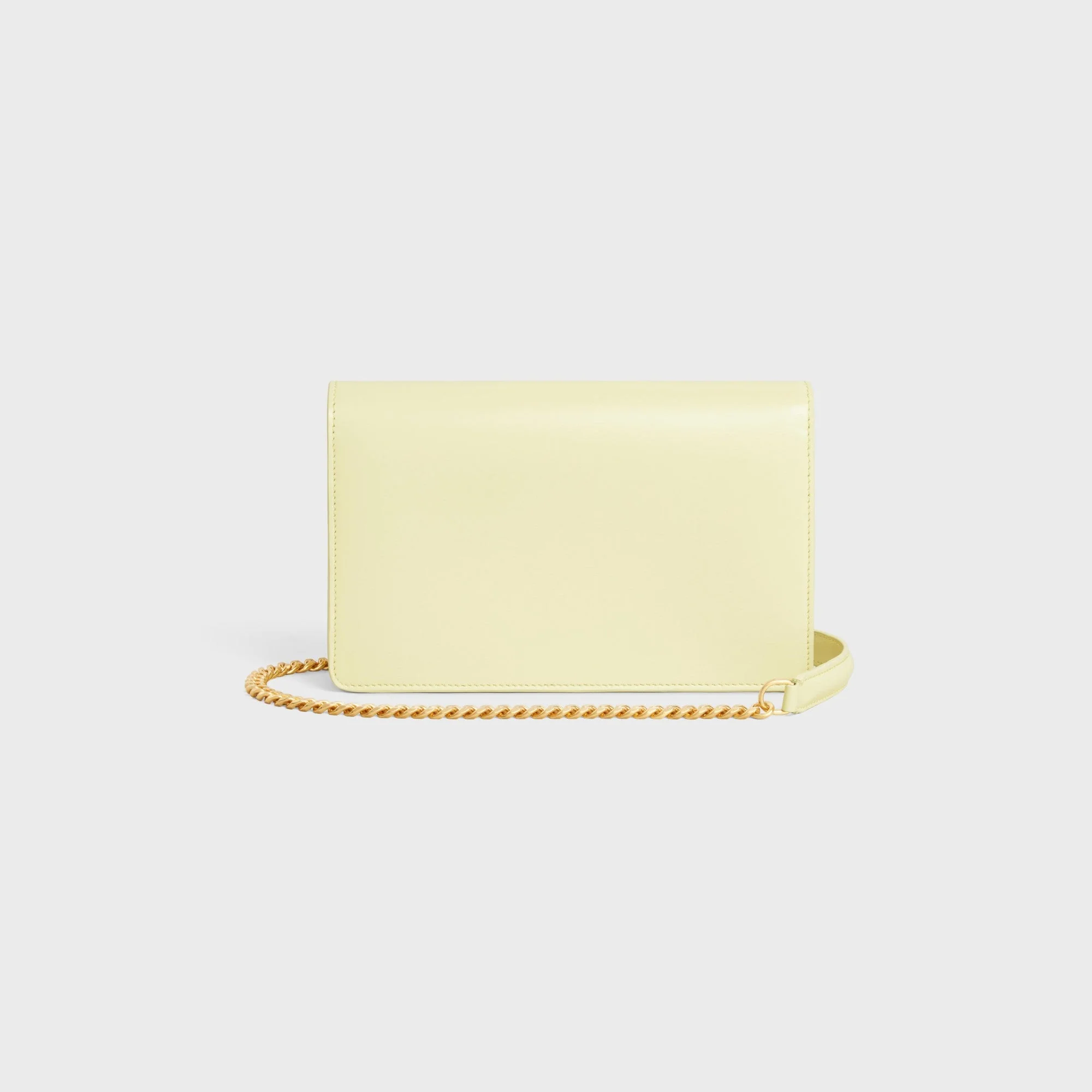 Margo Wallet On Chain Shiny Calfskin - Light Yellow - Image 3