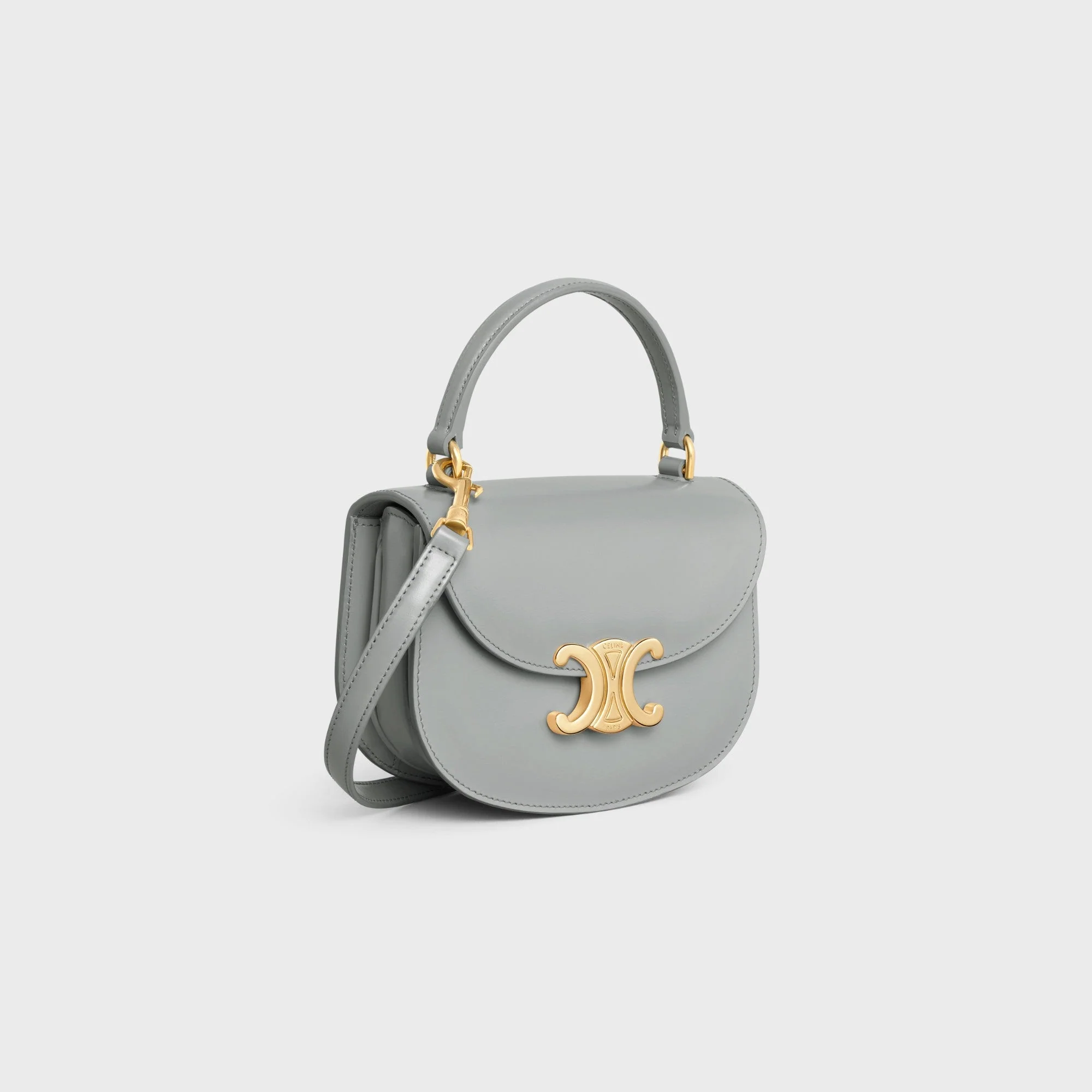 Clea Slg Mini Besace Shiny Calfskin - Pearl Blue - Image 2