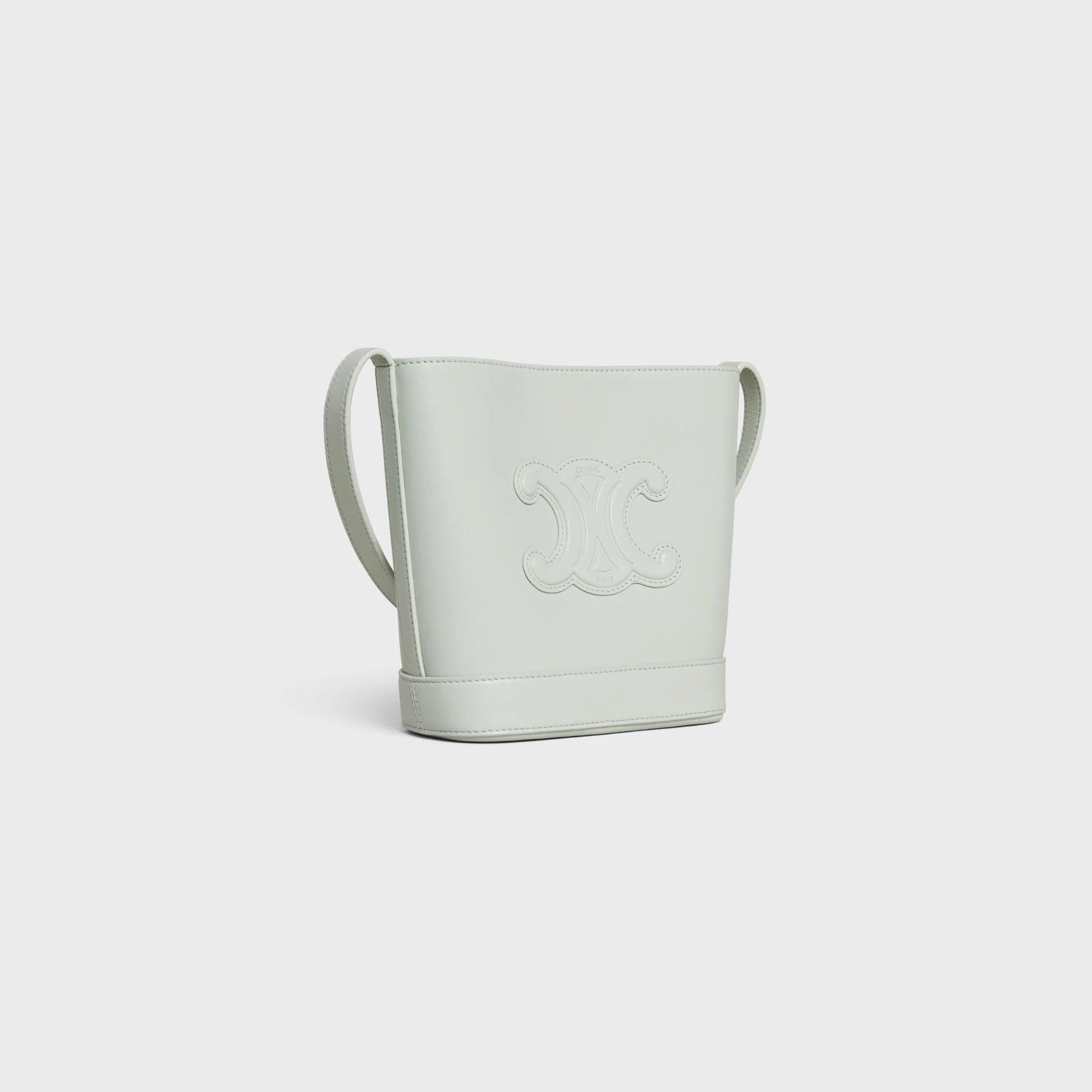 Cuir Triomphe Slg Mini Bucket Trio.Slg Smooth Calfskin - Jade - Image 2