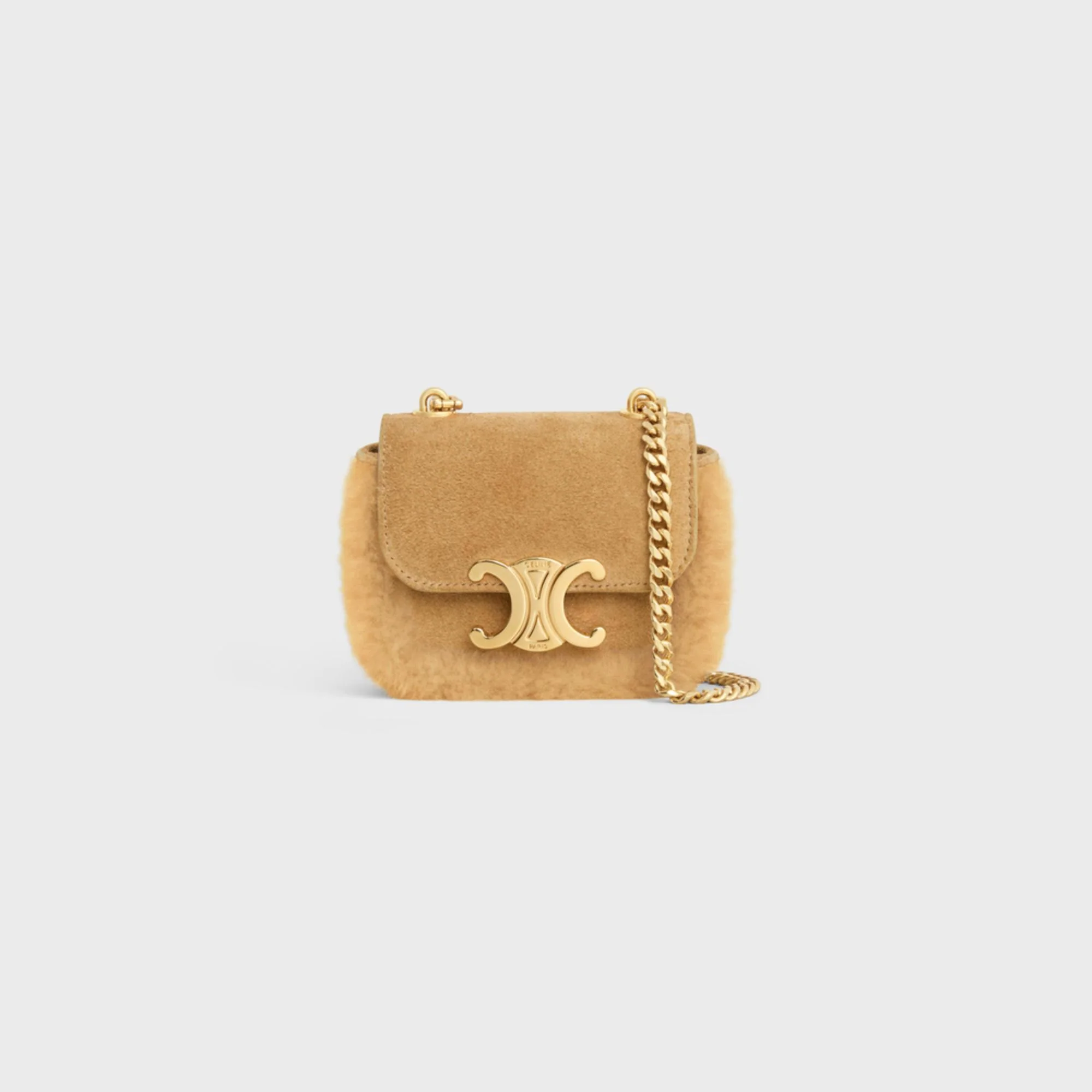 Claude Slg Mini Chain Suede Calf & Shearl - Natural