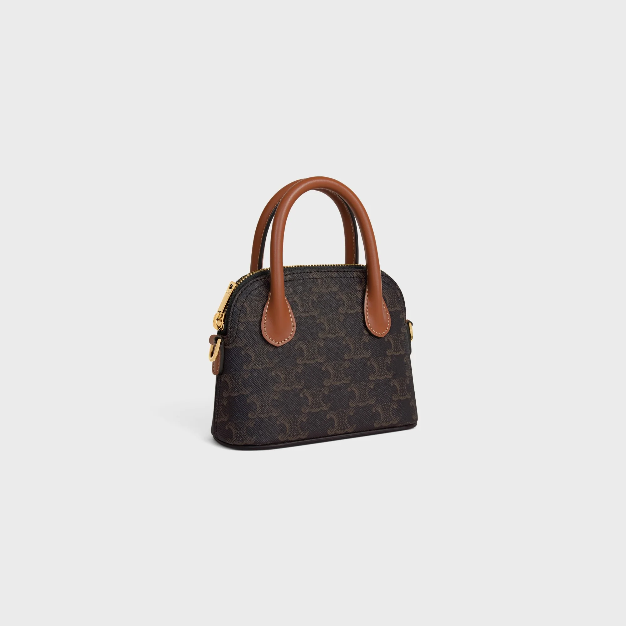Triomphe Canvas Slg Mini Honorine & Calfskin - Tan - Image 2