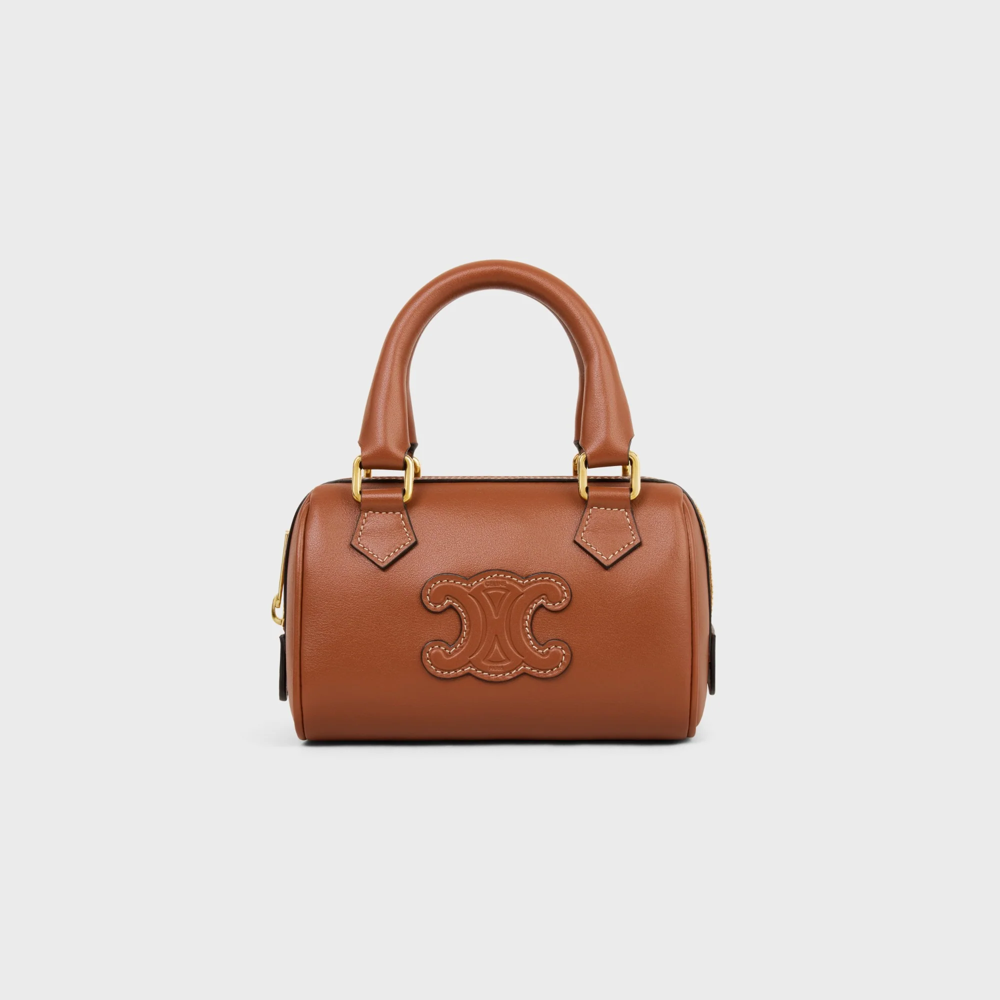 Cuir Triomphe Slg Mini Boston Trio.Slg Smooth Calfskin - Tan