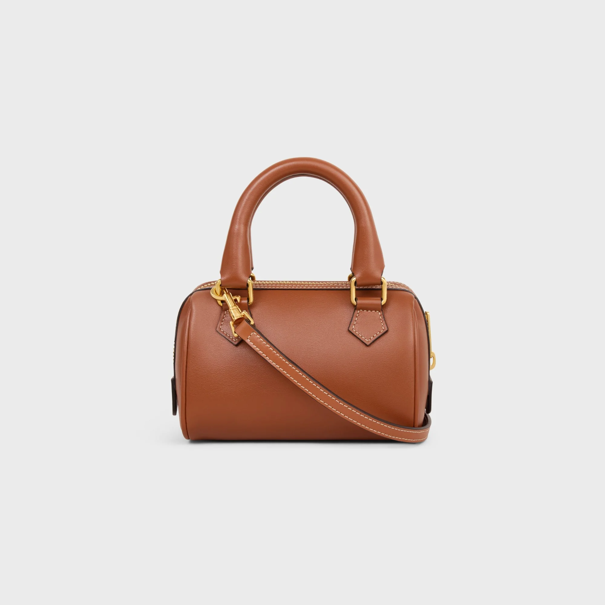 Cuir Triomphe Slg Mini Boston Trio.Slg Smooth Calfskin - Tan - Image 3