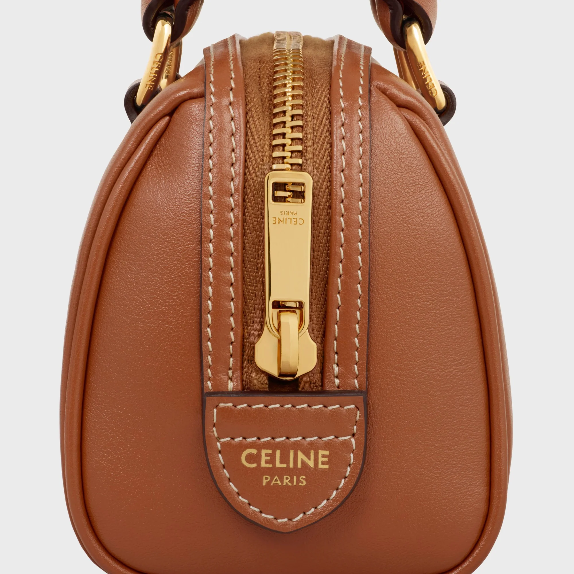 Cuir Triomphe Slg Mini Boston Trio.Slg Smooth Calfskin - Tan - Image 4