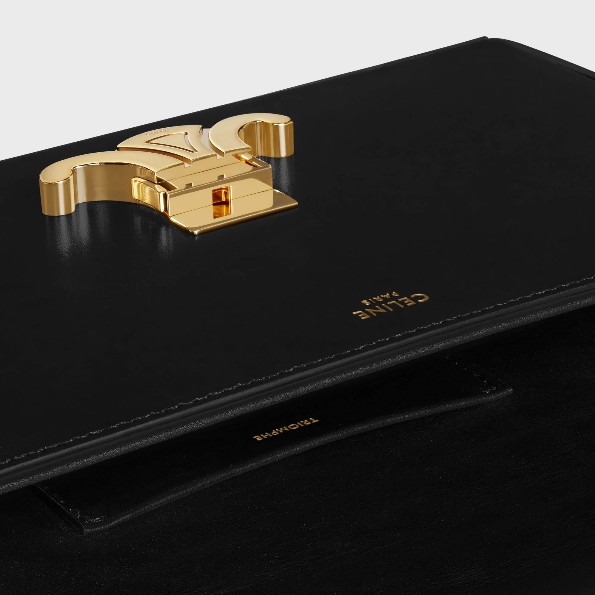 Blandine Medium Chain Box Shiny Calfskin - Black - Image 4